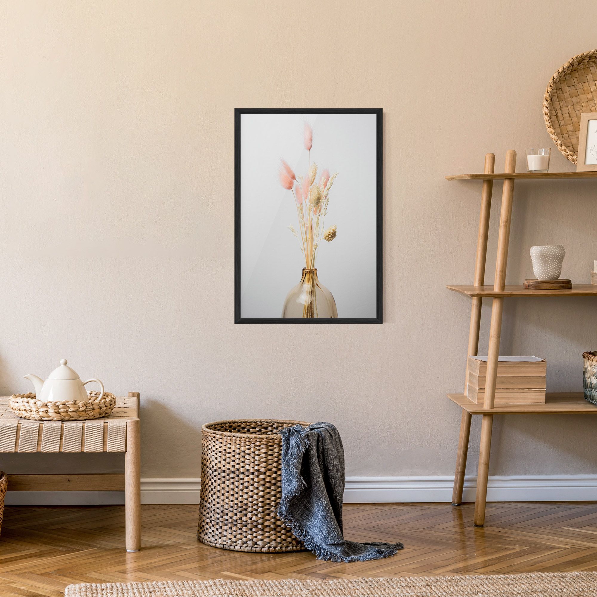 Pink Cream Flower Vase mockup 9