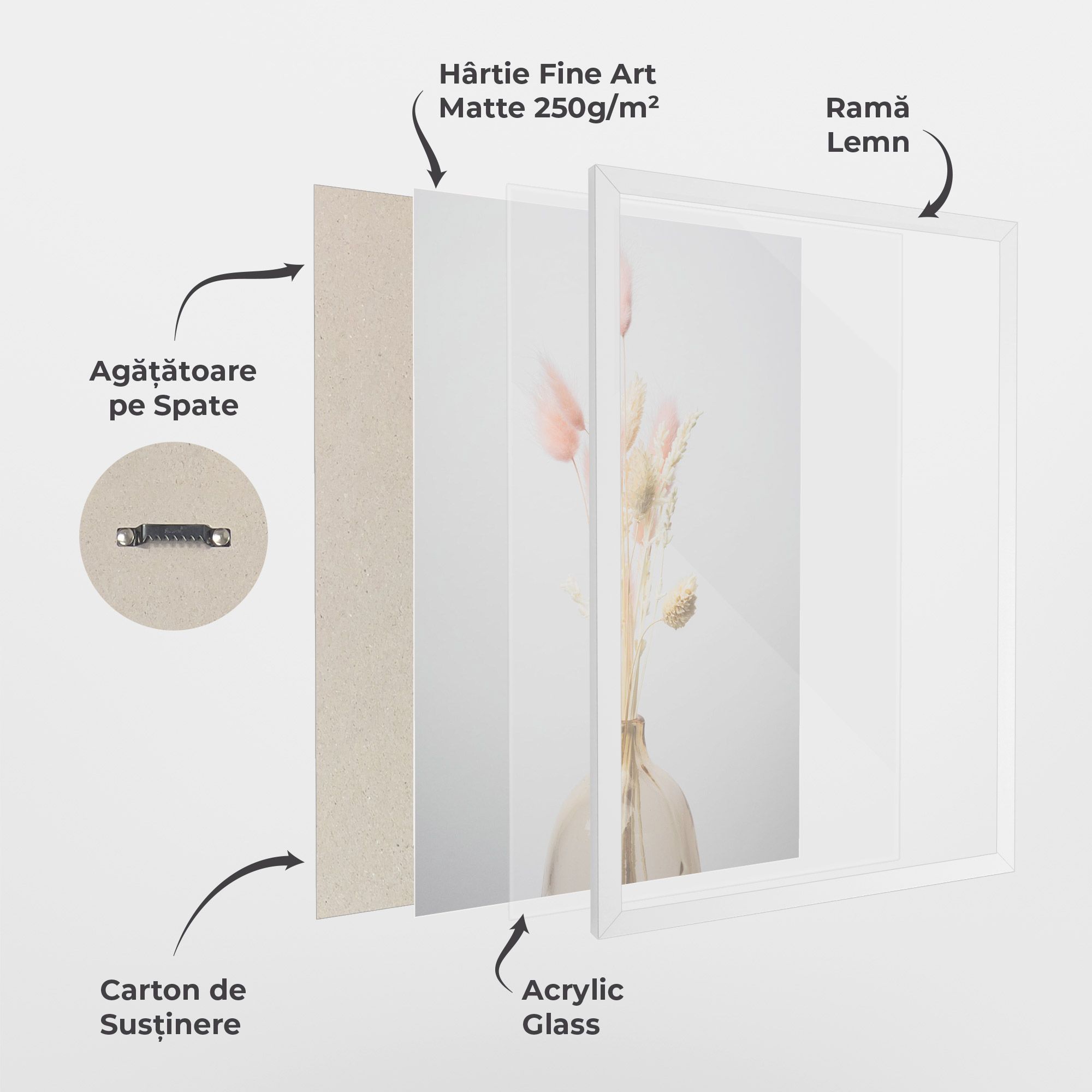 Pink Cream Flower Vase mockup 1