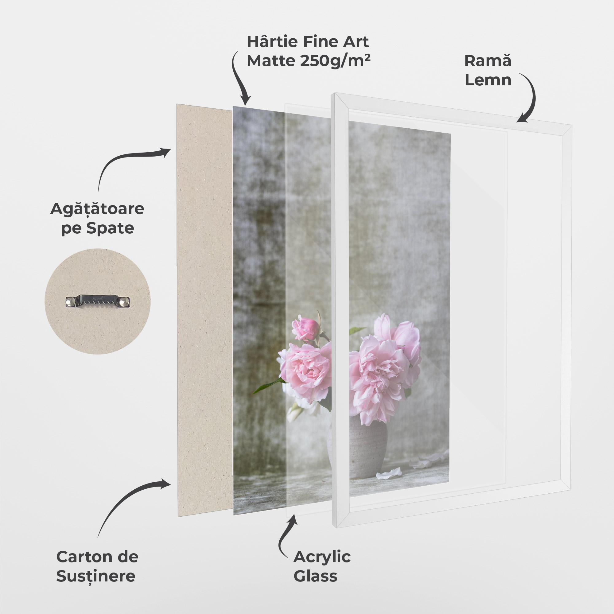 Poster Înrămat Rose Vase mockup 1