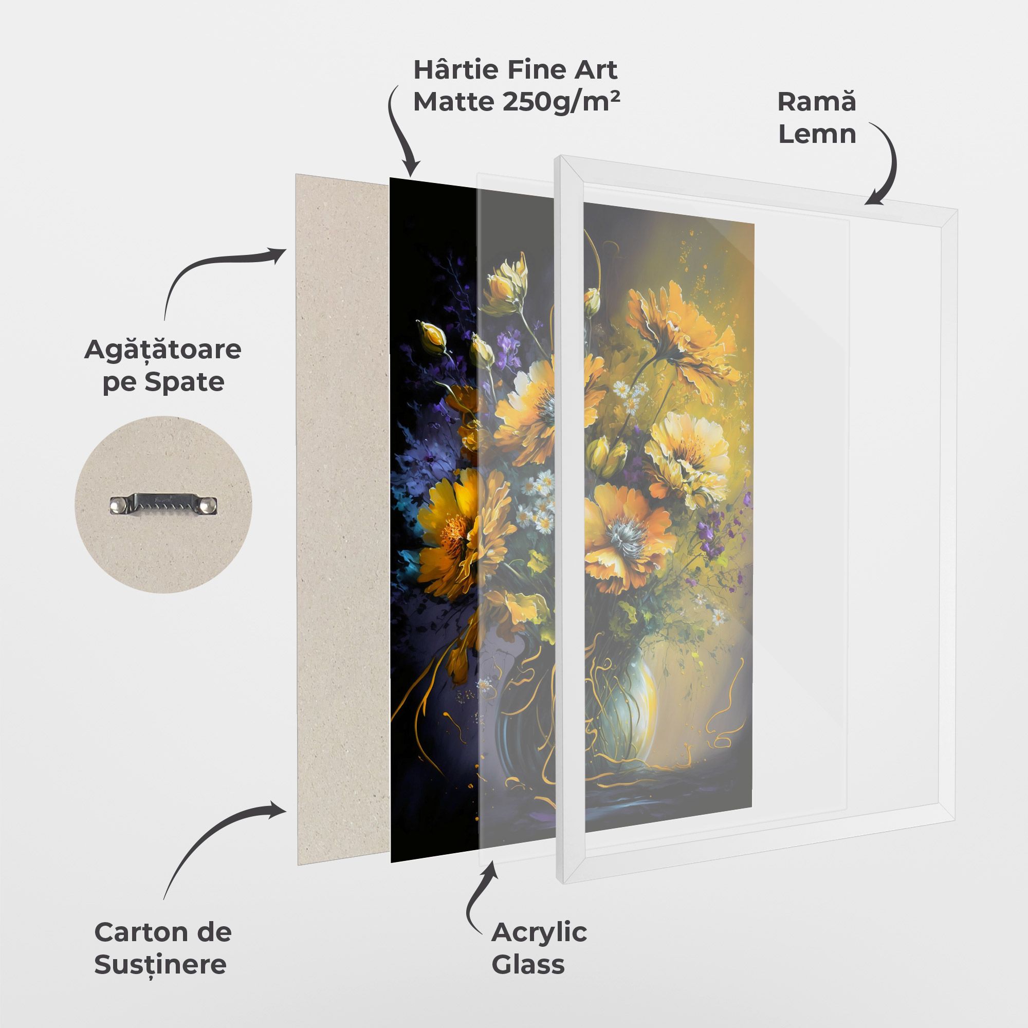 Yellow Flower Art Vase mockup 1