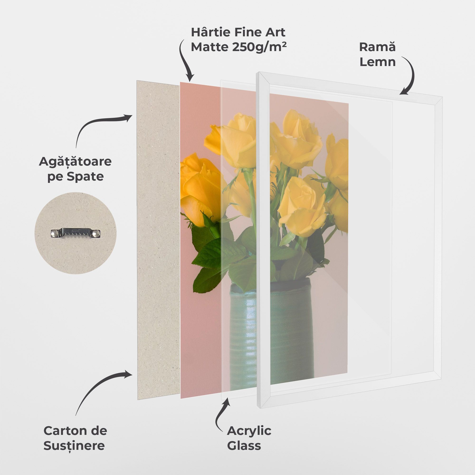 Yellow Roses Vase mockup 1