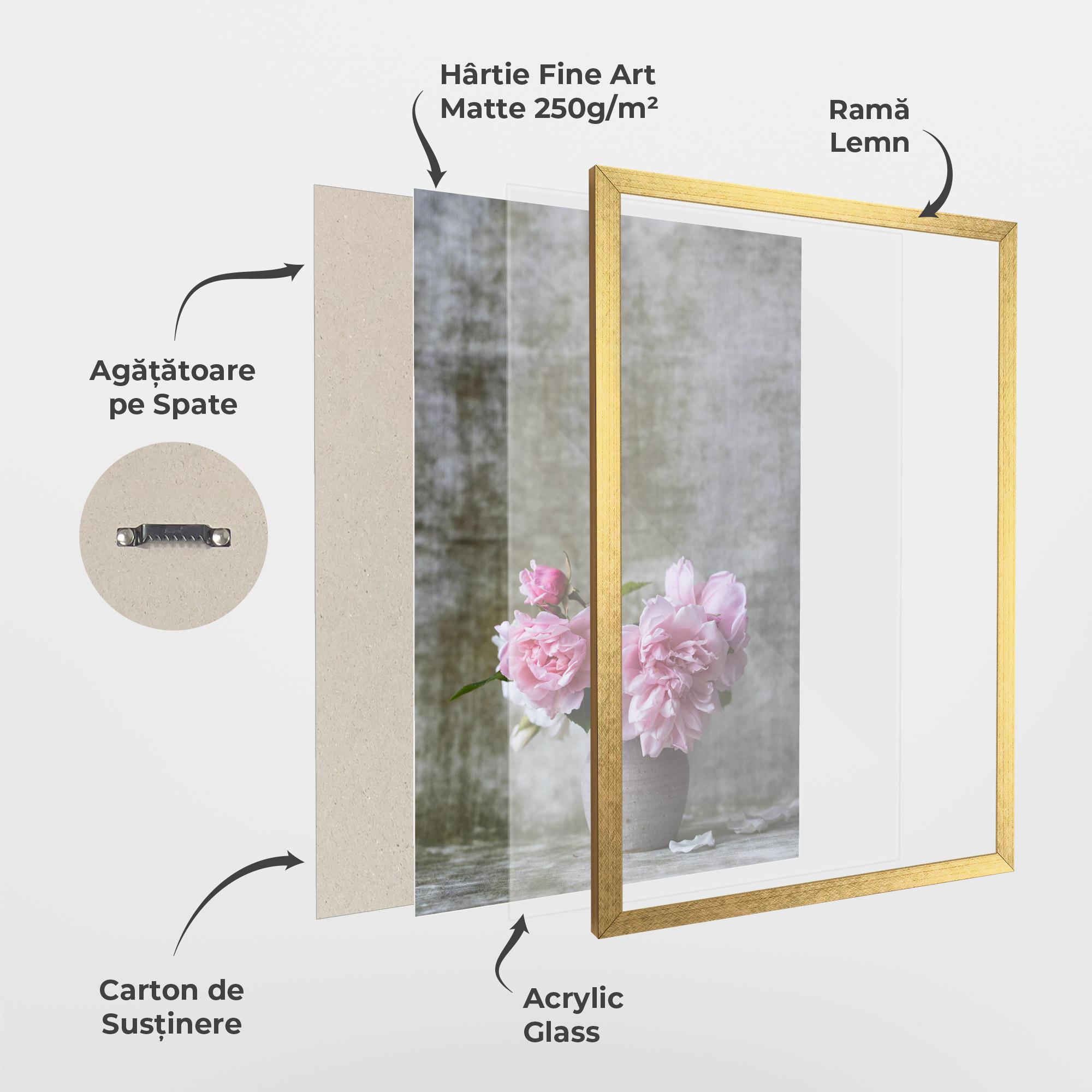 Poster Înrămat Rose Vase mockup 1