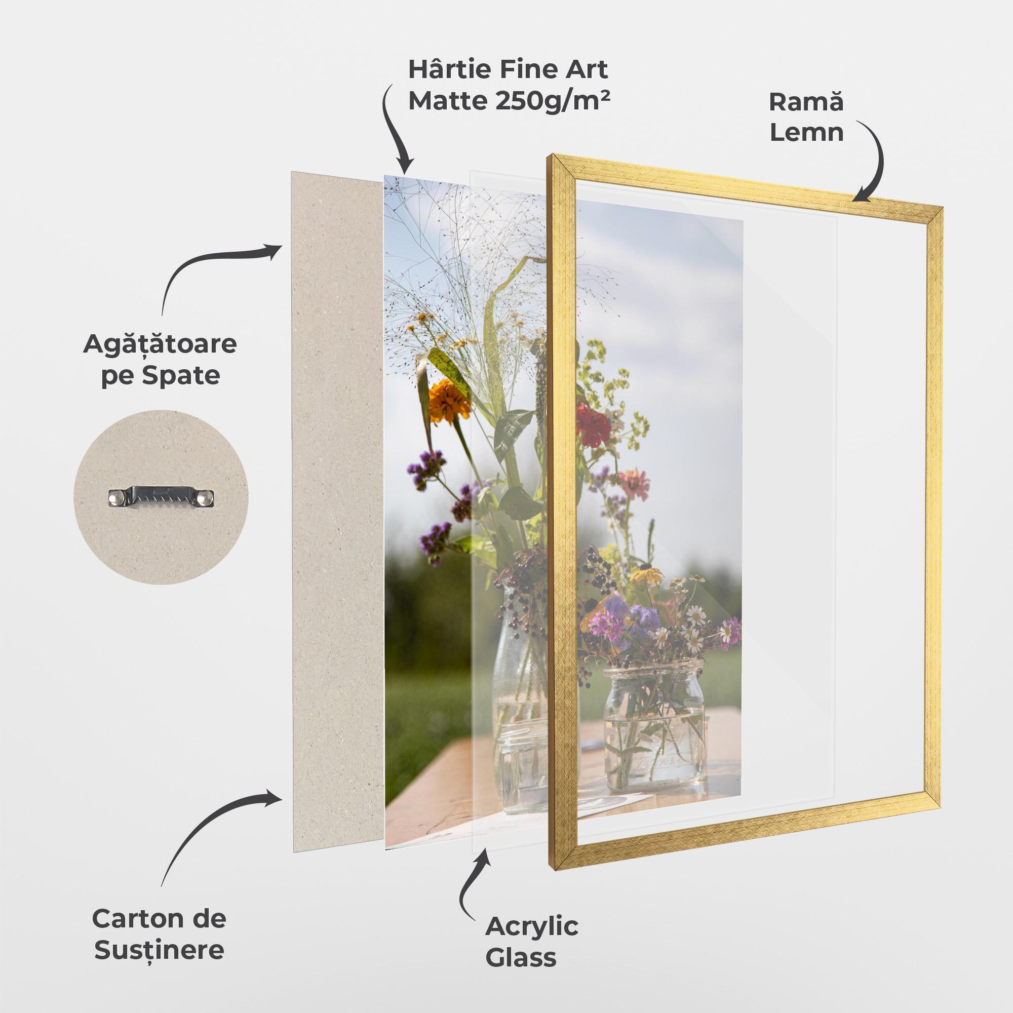 Poster Înrămat Wild Flowers Vase mockup 1