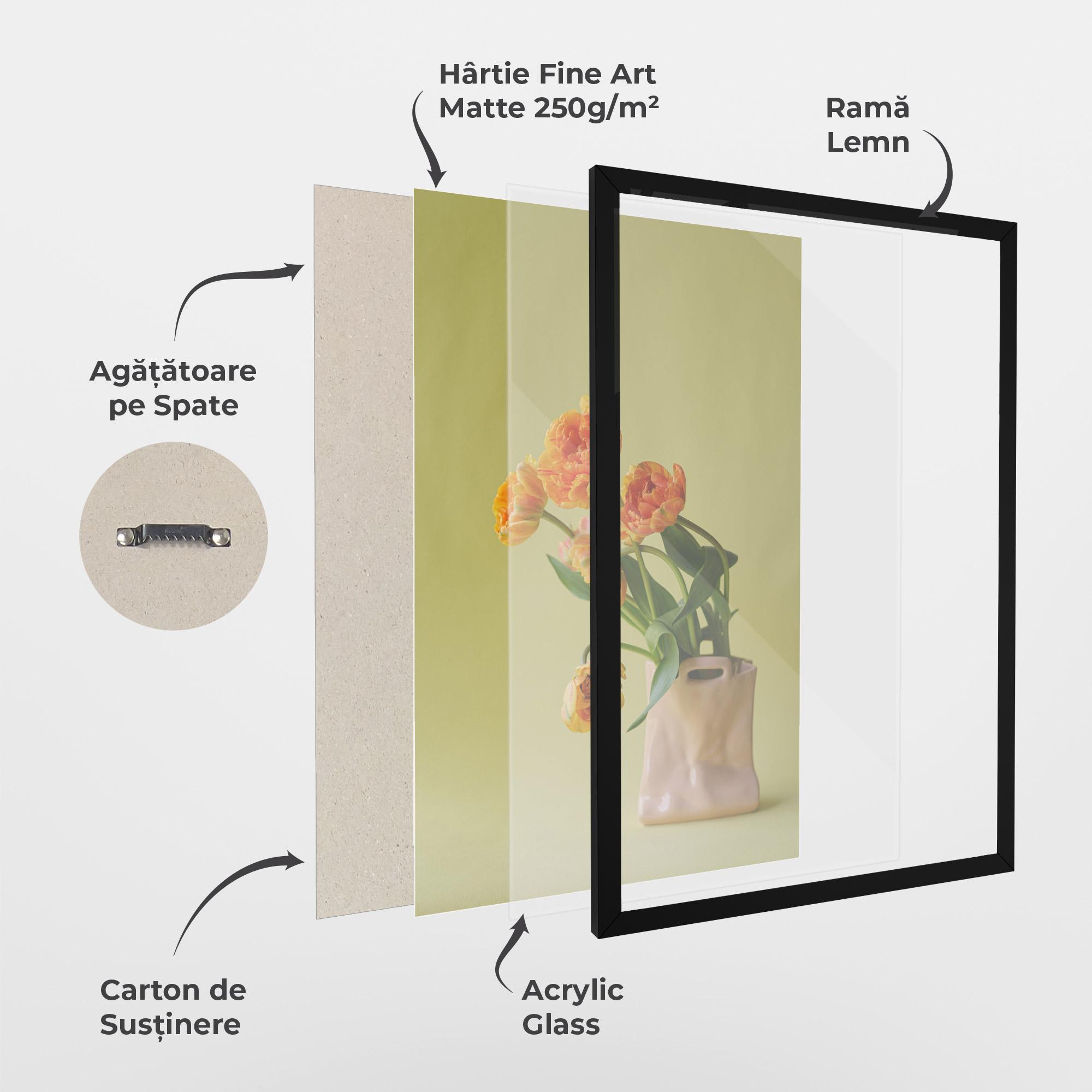 Poster Înrămat Cream Cool Vase mockup 1