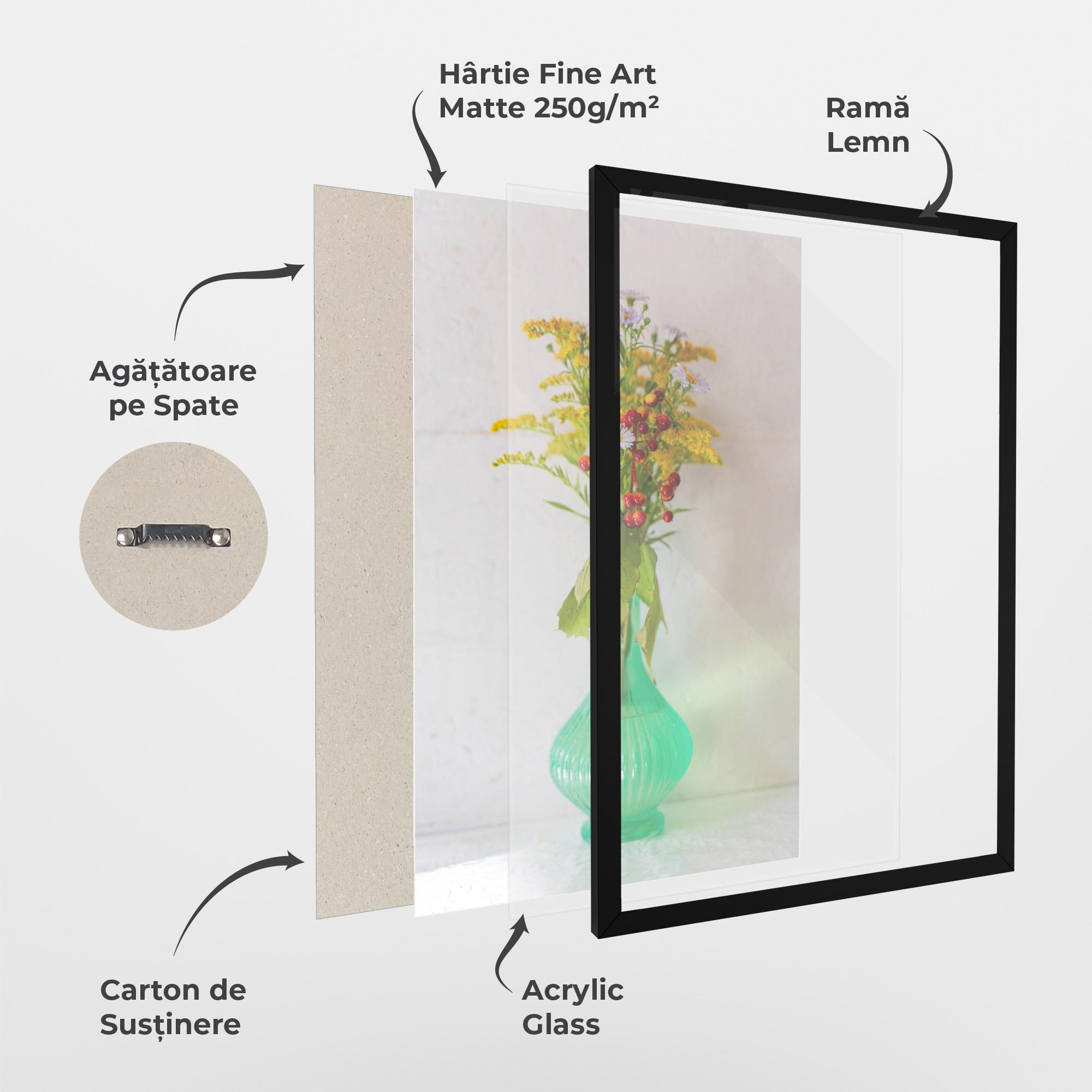 Poster Înrămat Green Pretty Vase mockup 1