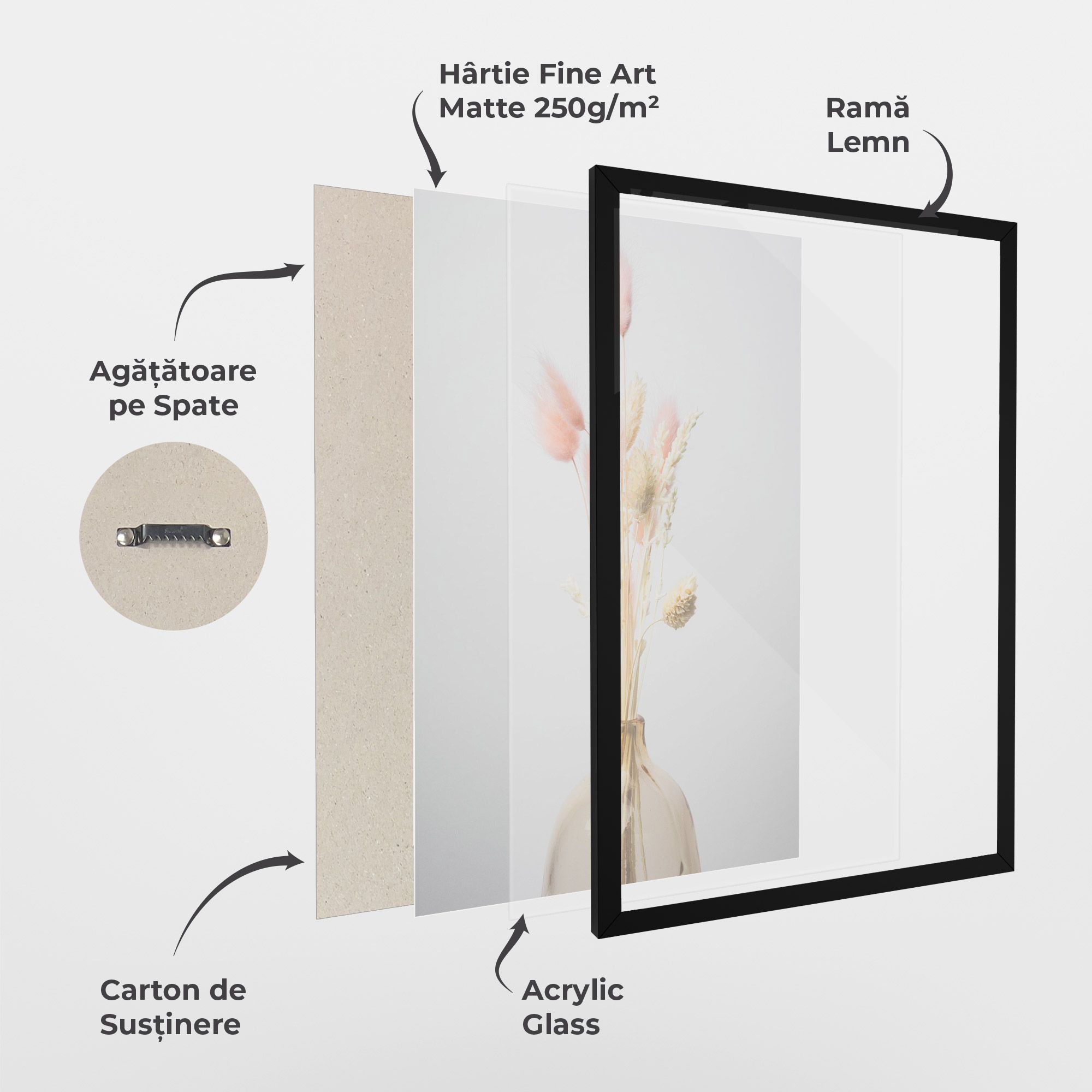 Pink Cream Flower Vase mockup 1