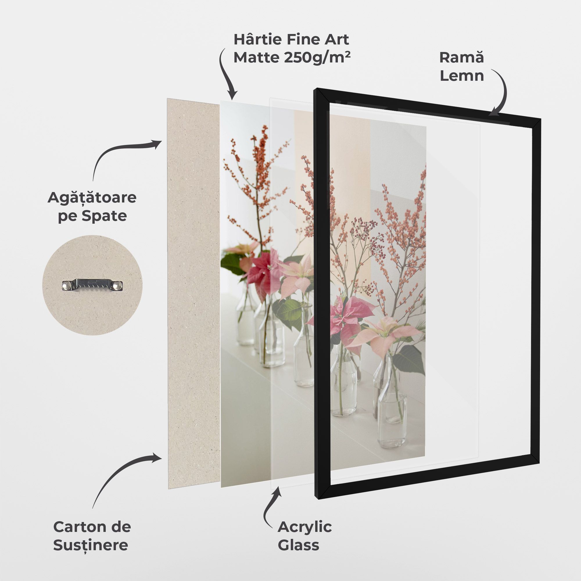 Pink Red Flower Vase mockup 1