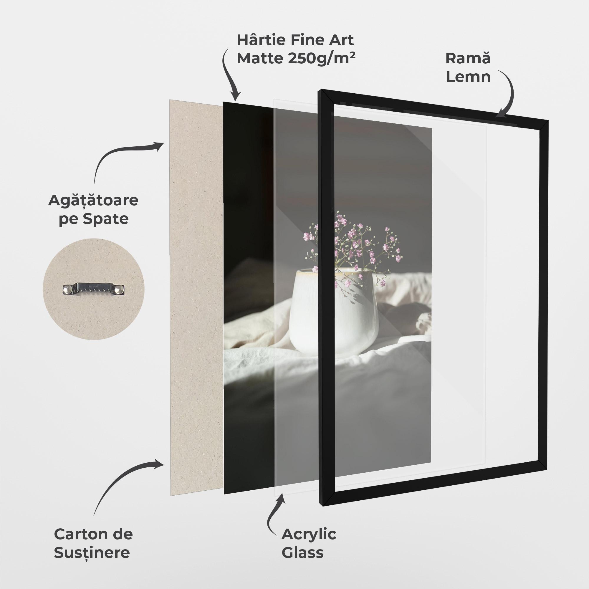 Poster Înrămat Tiny Purple Pant Vase mockup 1