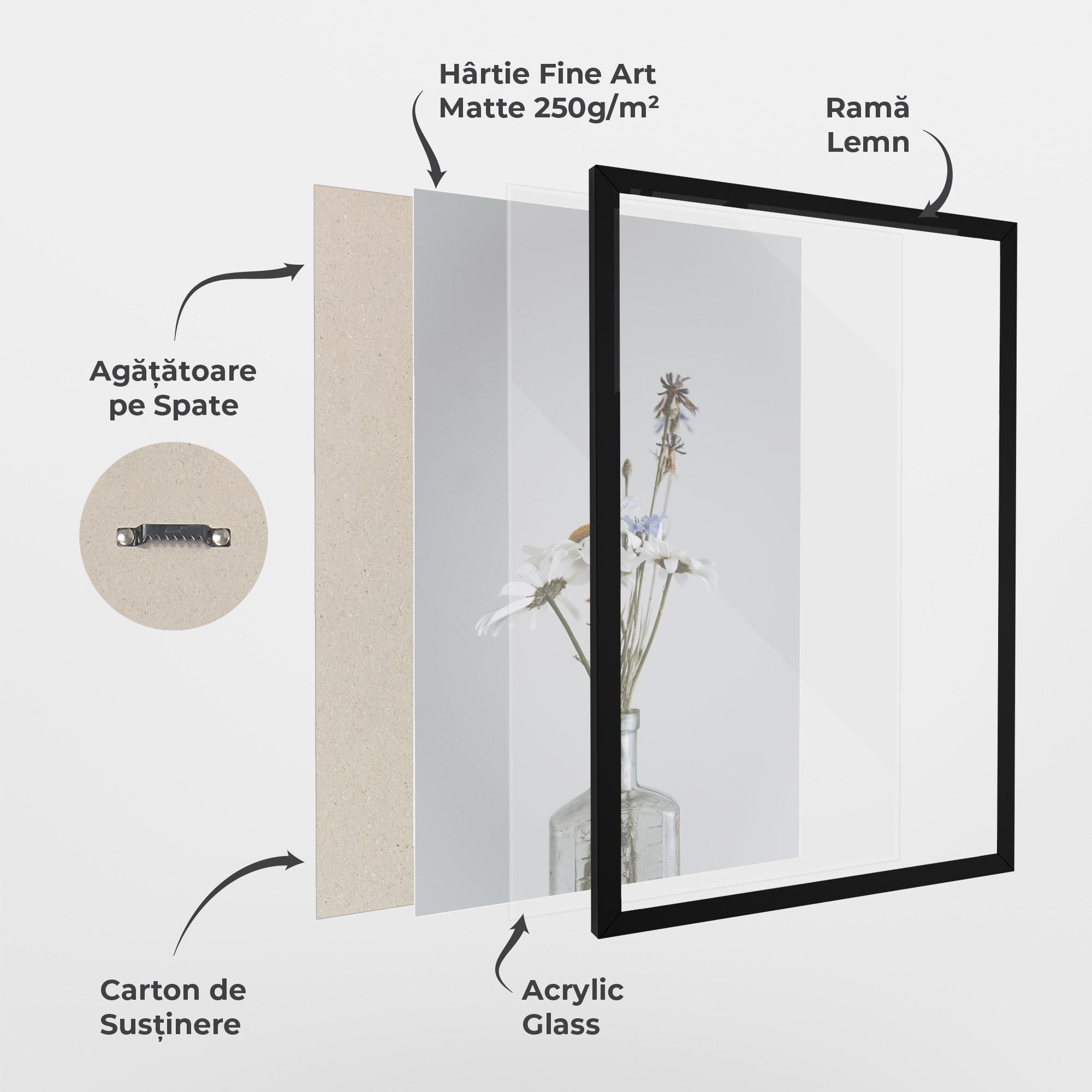 Poster Înrămat White Flower Vase mockup 1