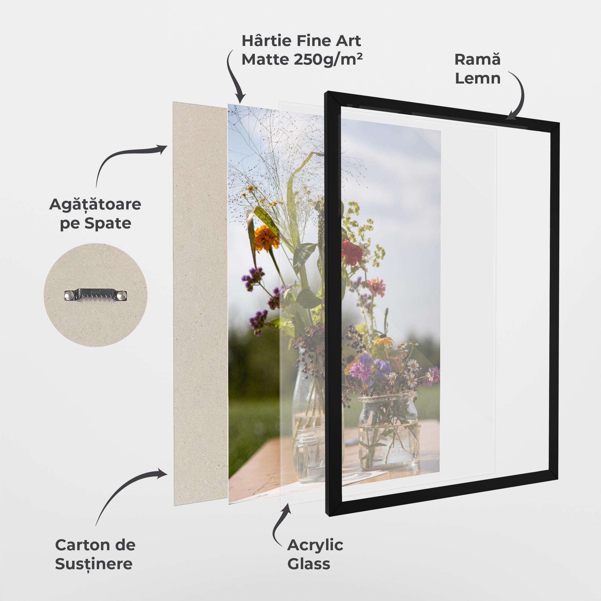 Poster Înrămat Wild Flowers Vase mockup 1