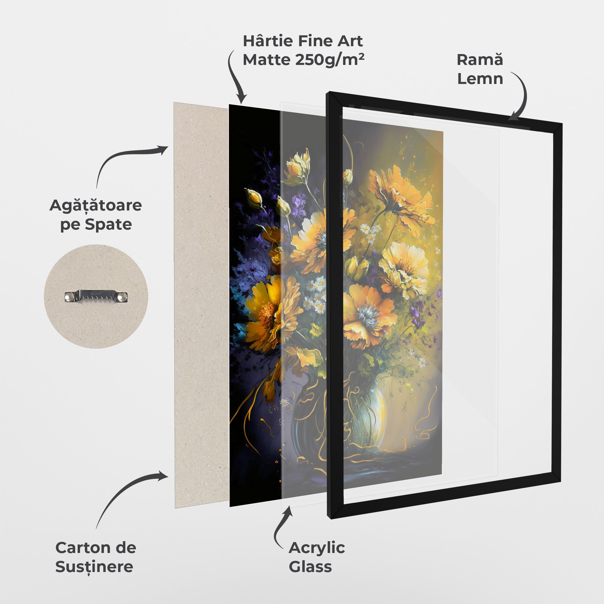 Yellow Flower Art Vase mockup 1