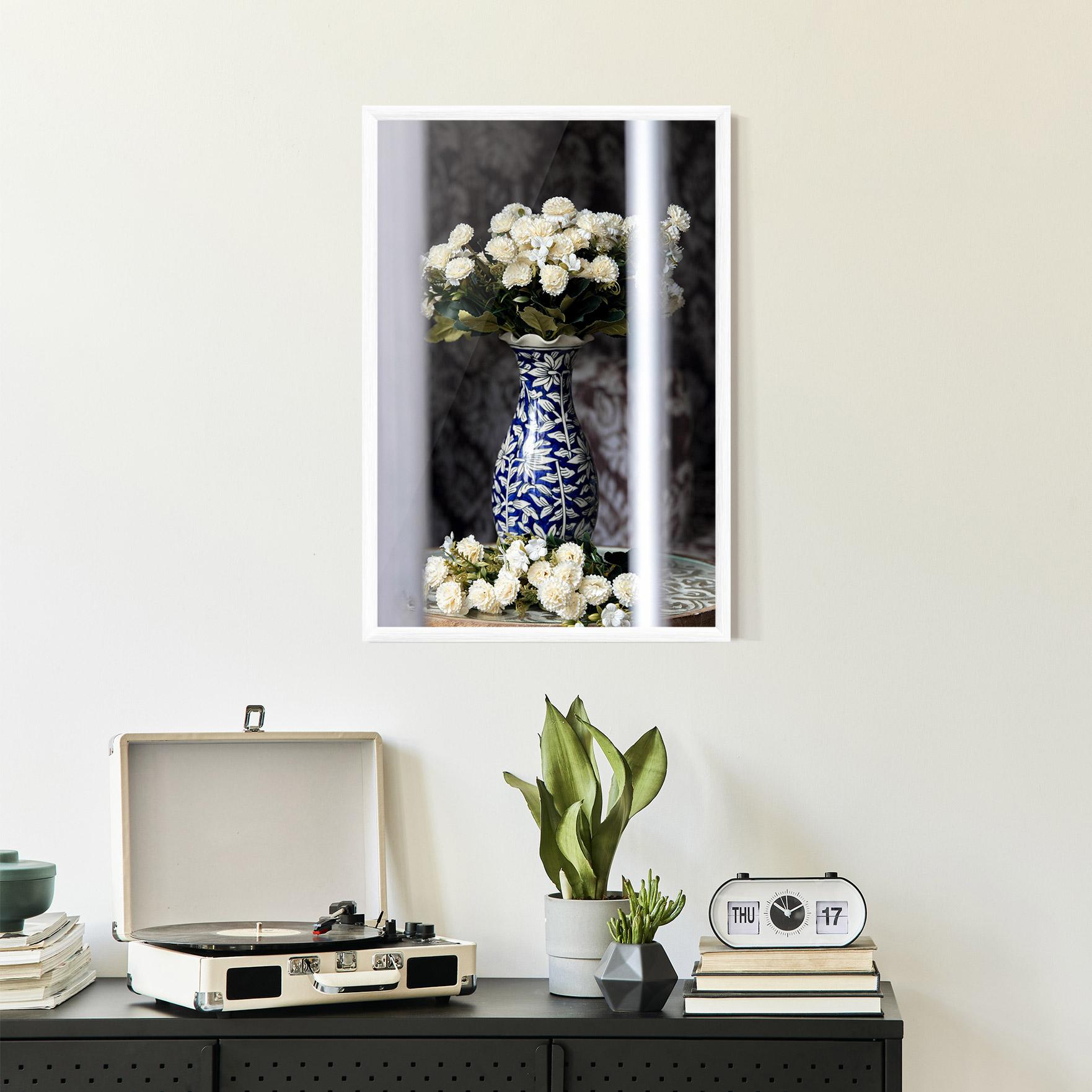 Poster Înrămat Blue Patern Vase mockup 2
