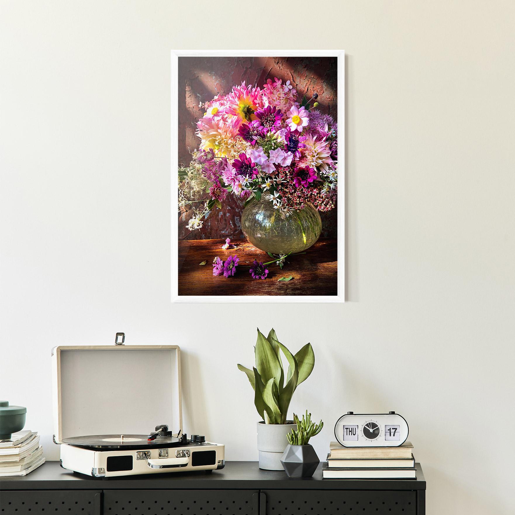 Poster Înrămat Purple Flowers Vasw mockup 2