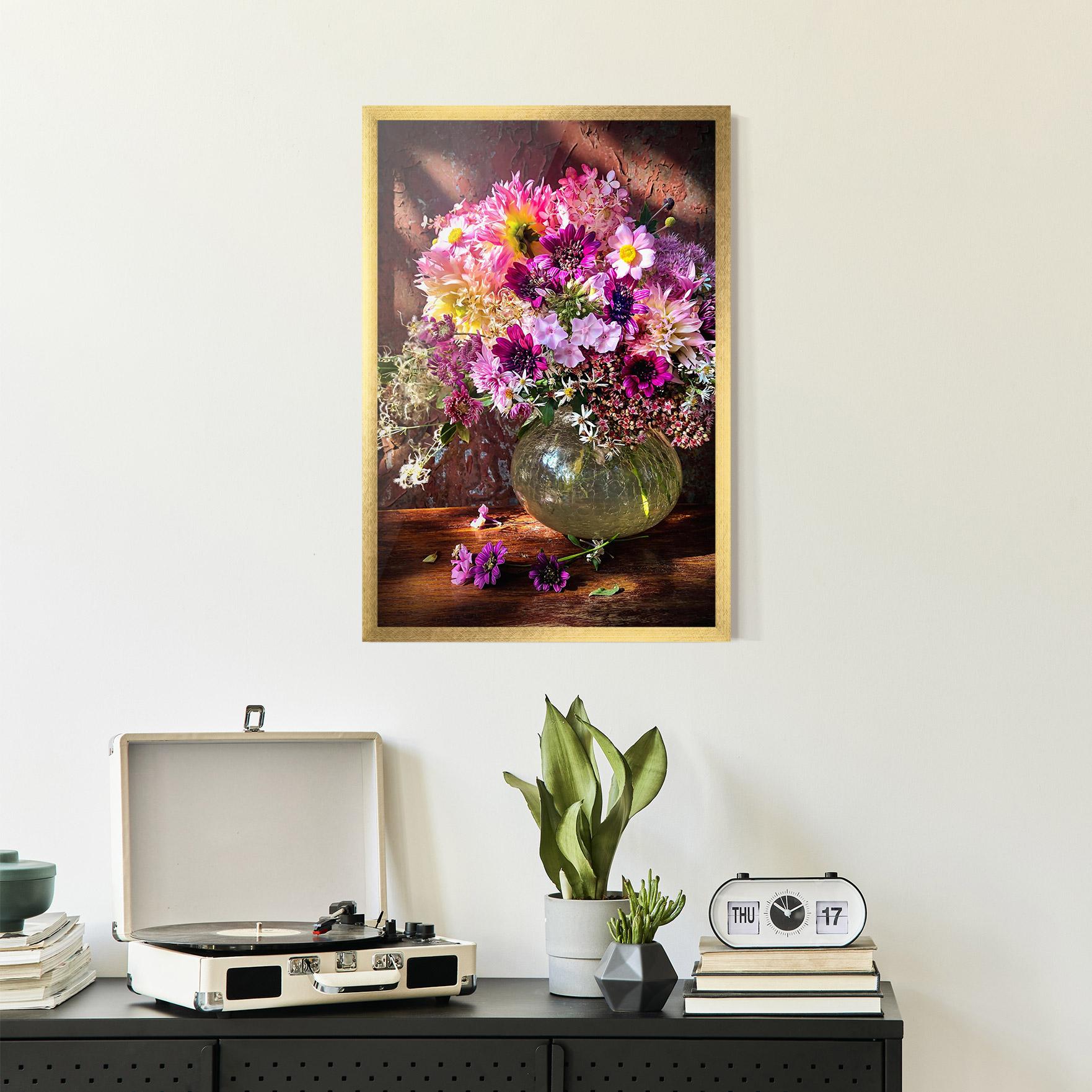 Poster Înrămat Purple Flowers Vasw mockup 2