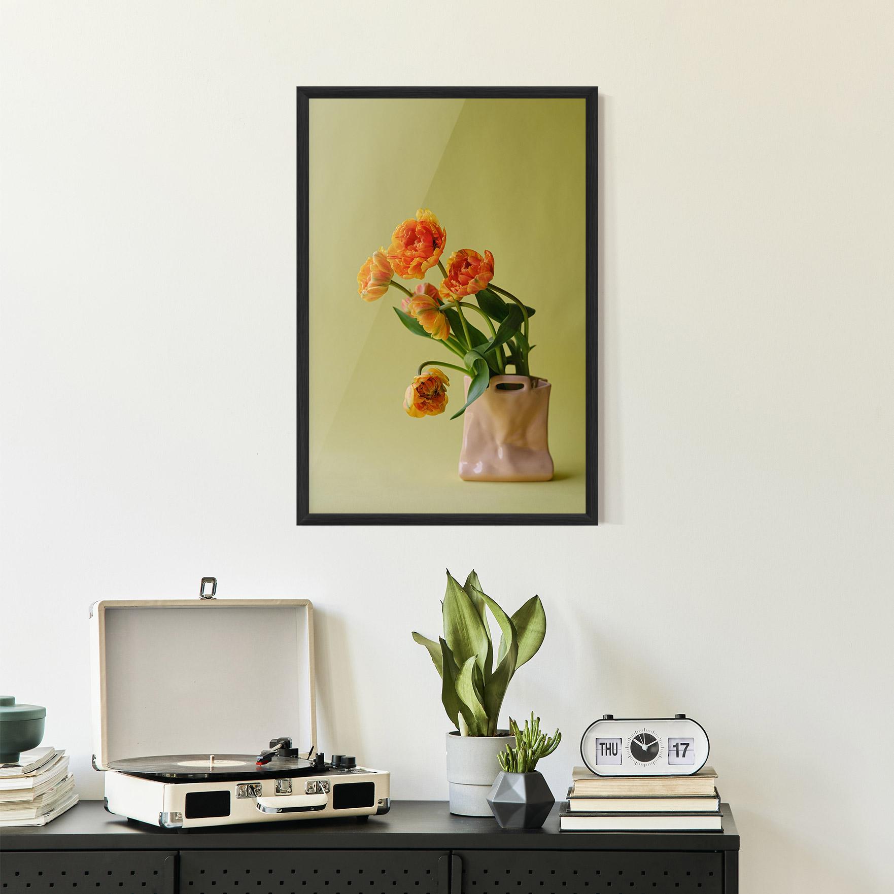 Poster Înrămat Cream Cool Vase mockup 2
