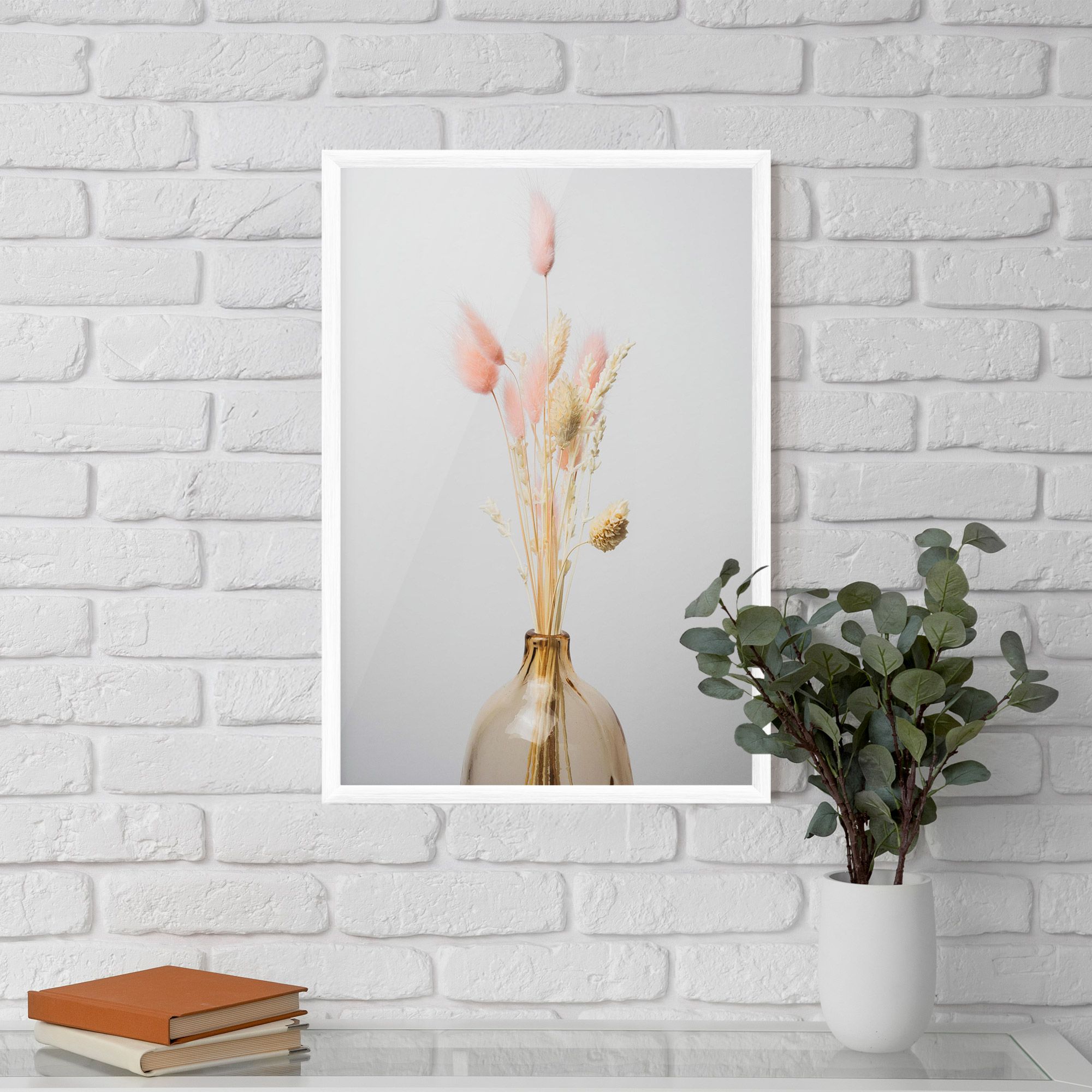Pink Cream Flower Vase mockup 5