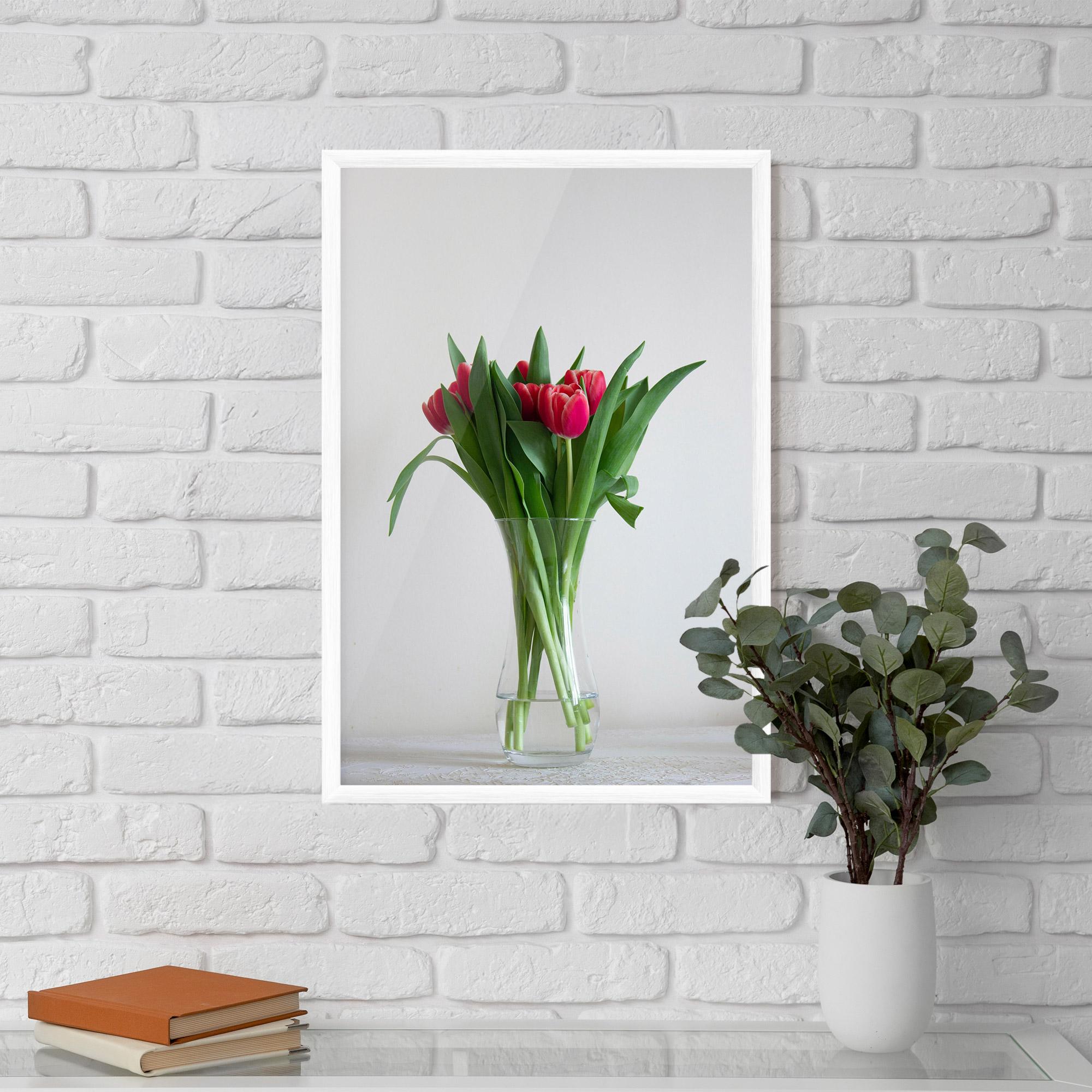 Poster Înrămat Pretty Tulips Vase mockup 5