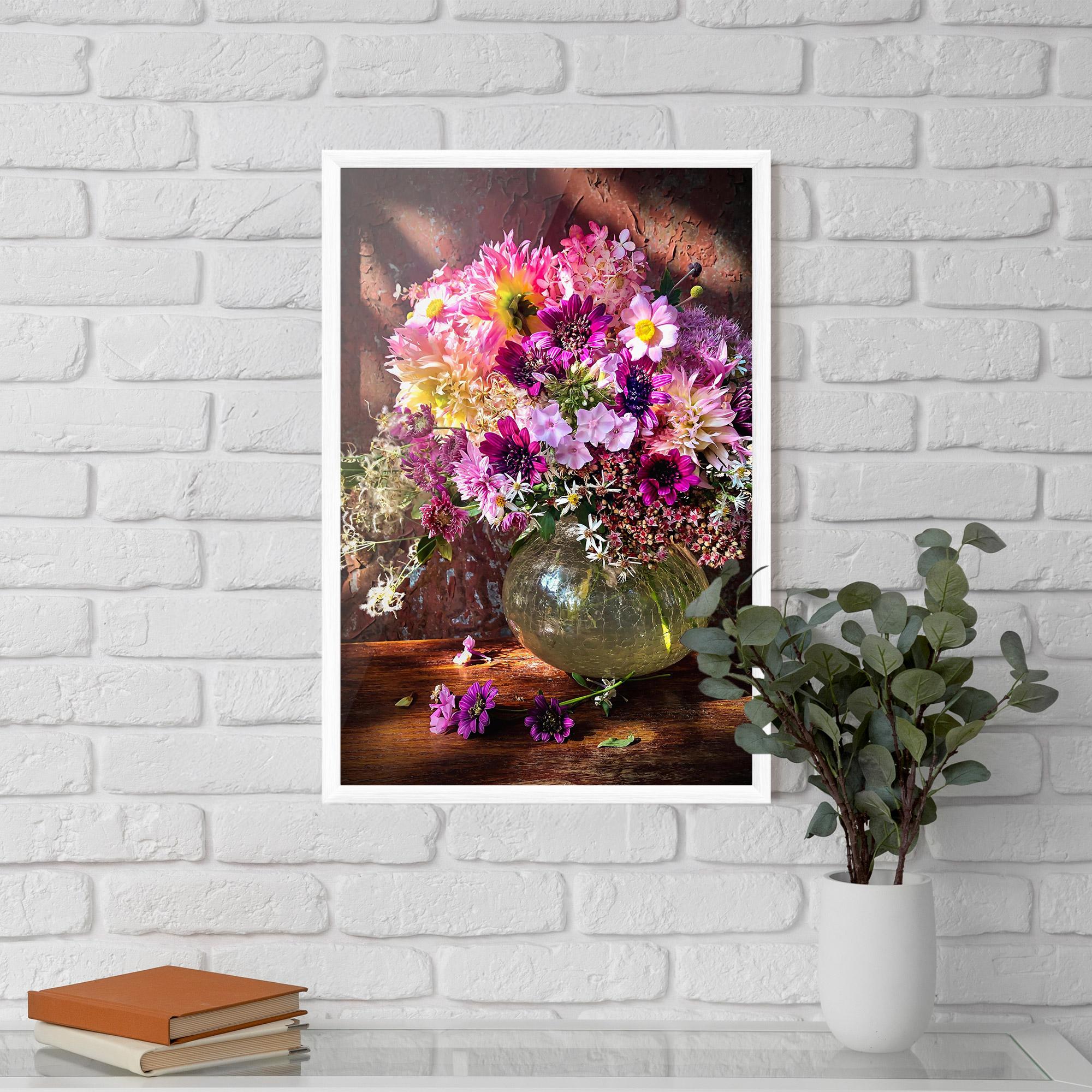 Poster Înrămat Purple Flowers Vasw mockup 5