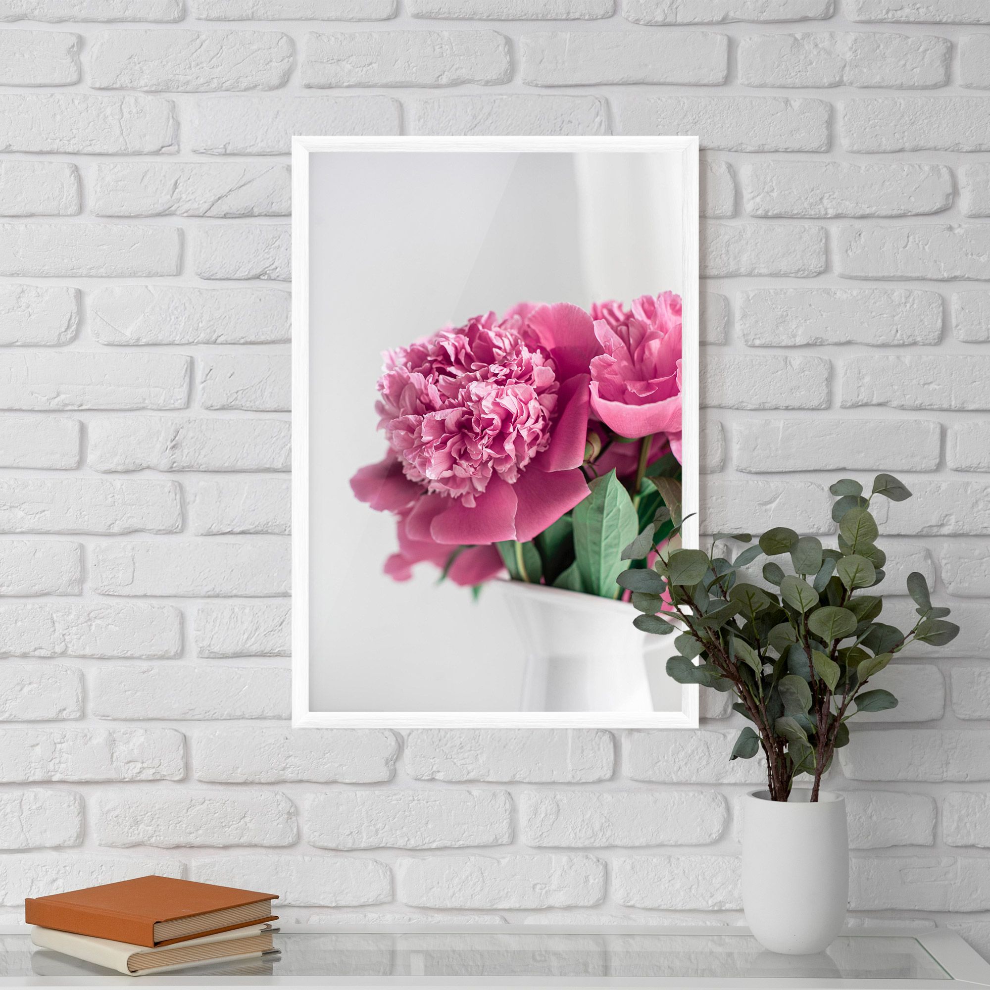 White Vase Pink mockup 5