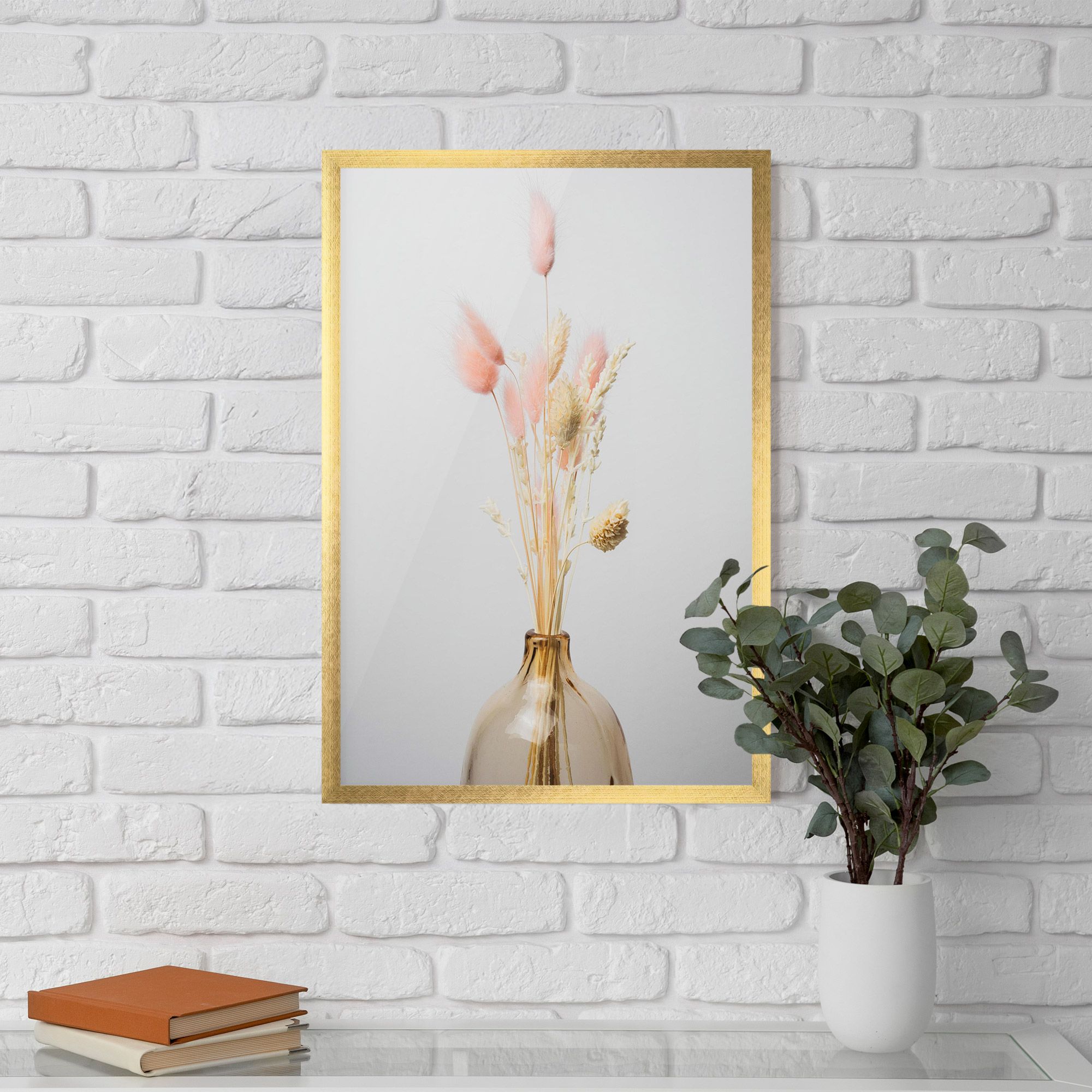 Pink Cream Flower Vase mockup 5