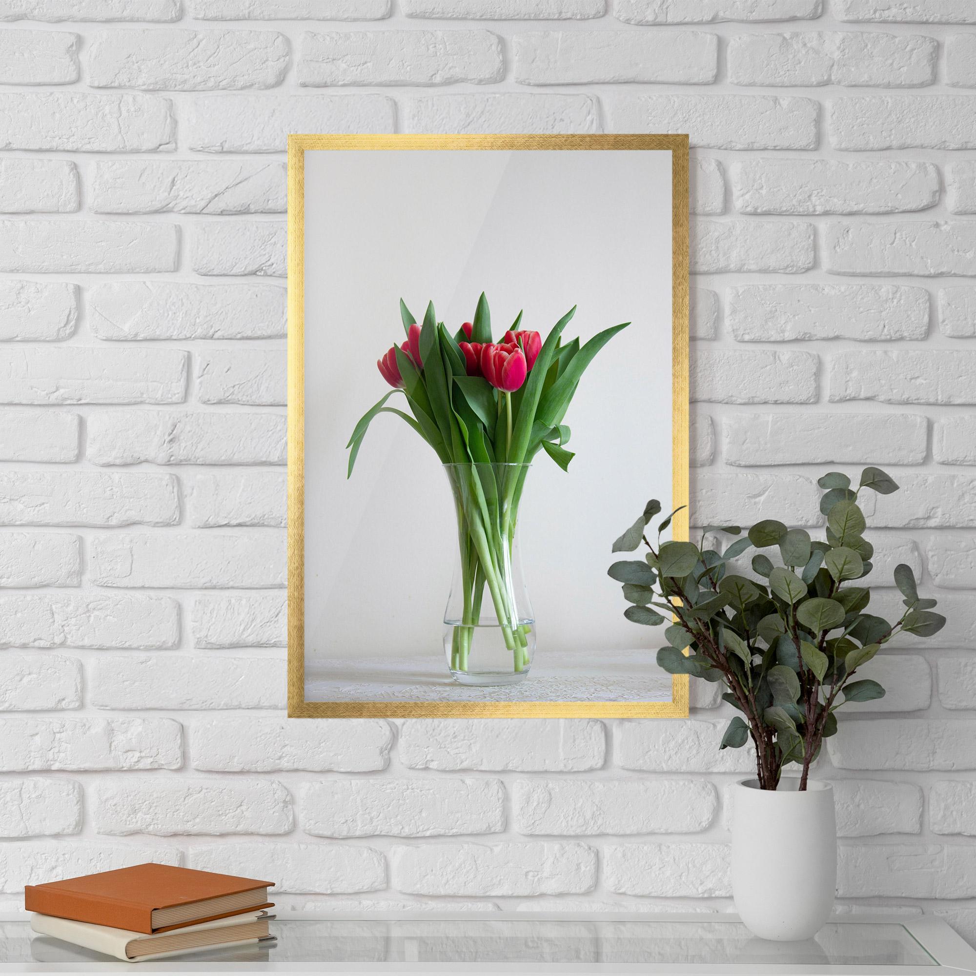 Poster Înrămat Pretty Tulips Vase mockup 5