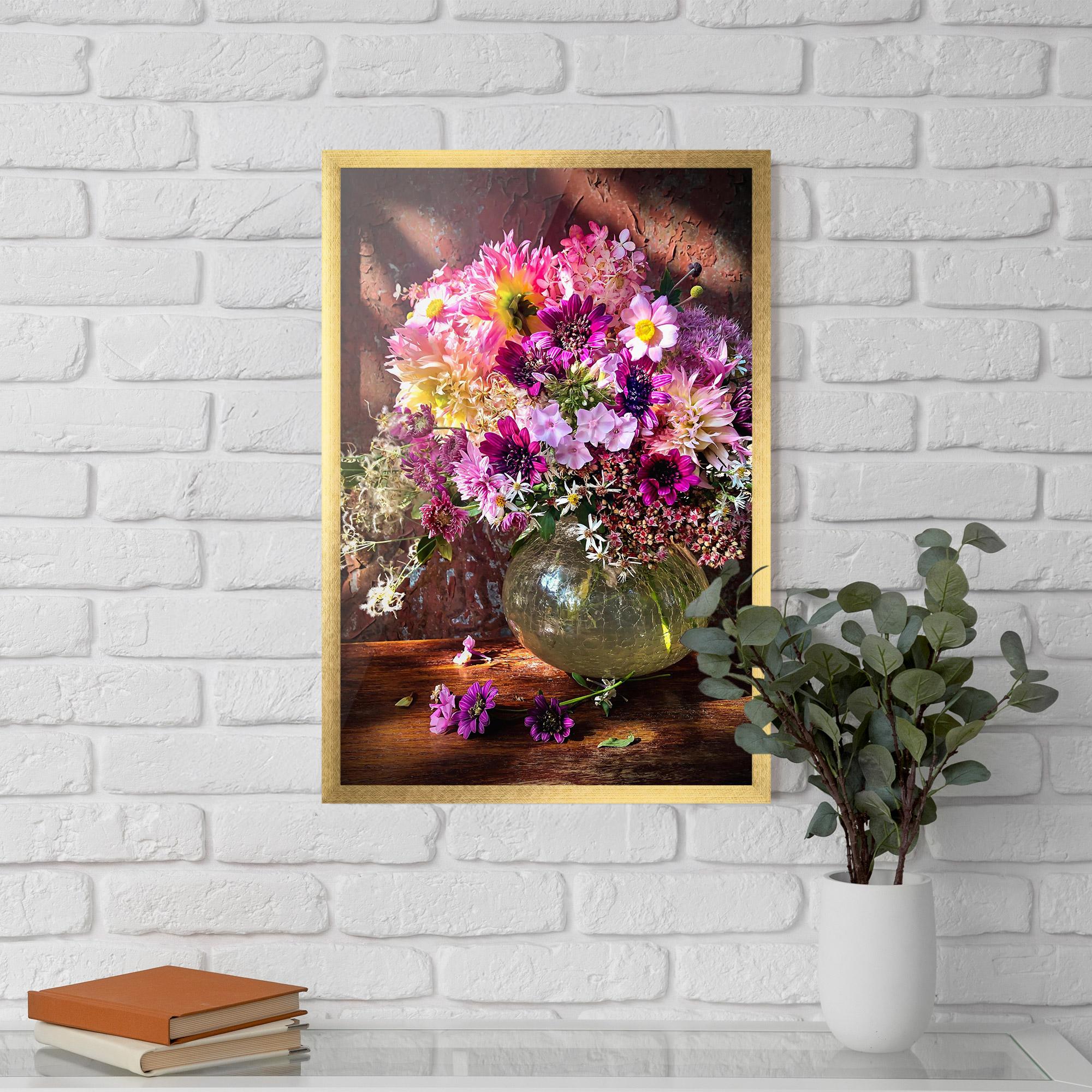 Poster Înrămat Purple Flowers Vasw mockup 5