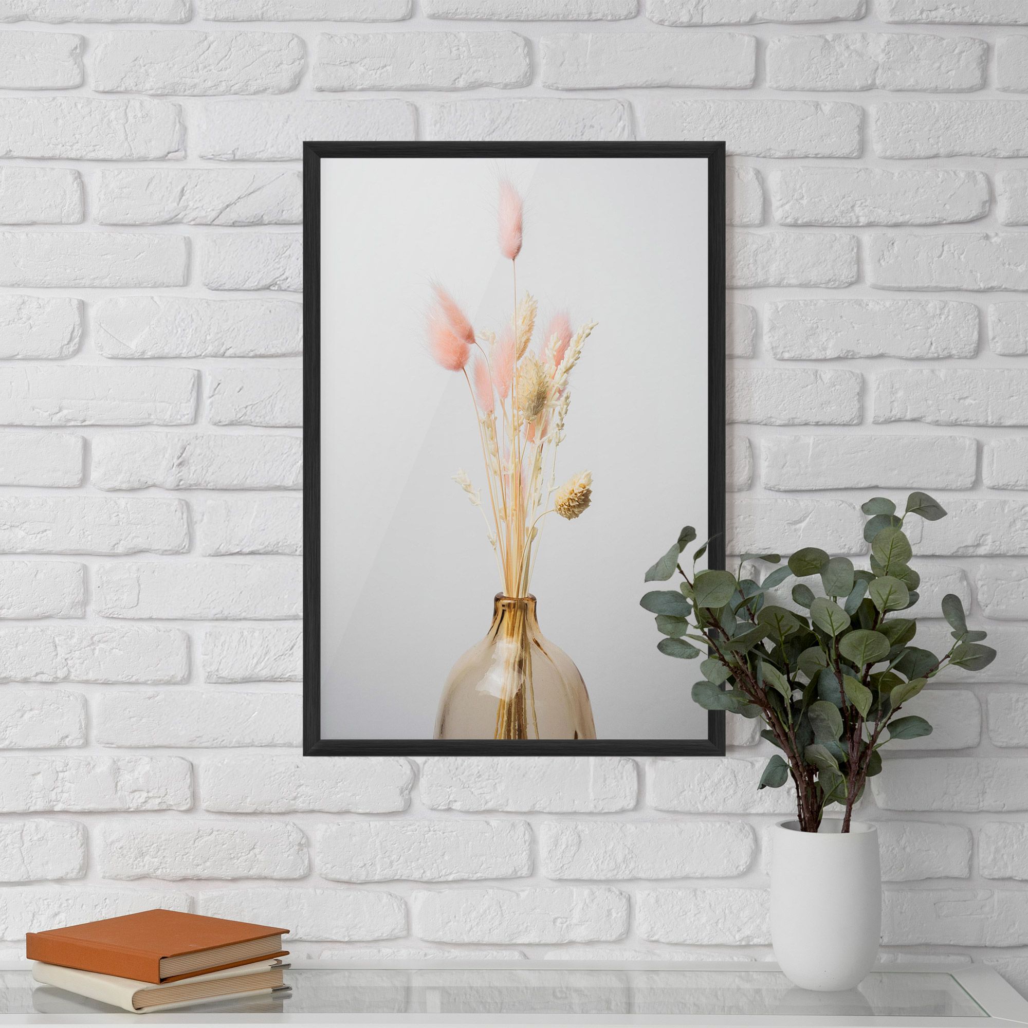 Pink Cream Flower Vase mockup 5