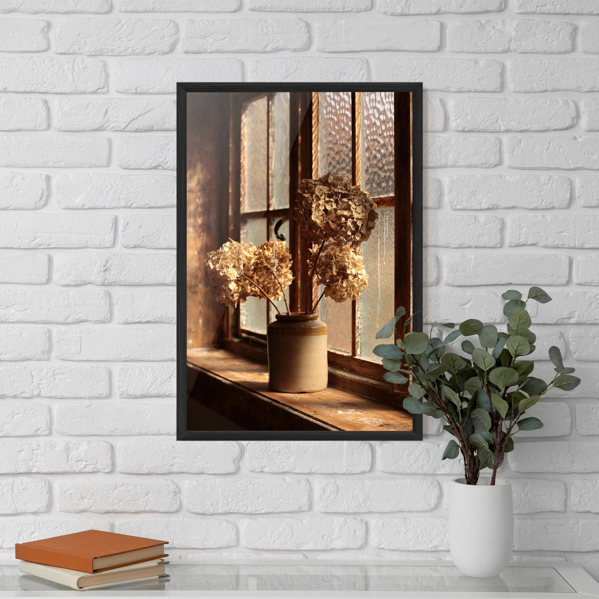 Poster Înrămat Vintage Vase Flowers mockup 5