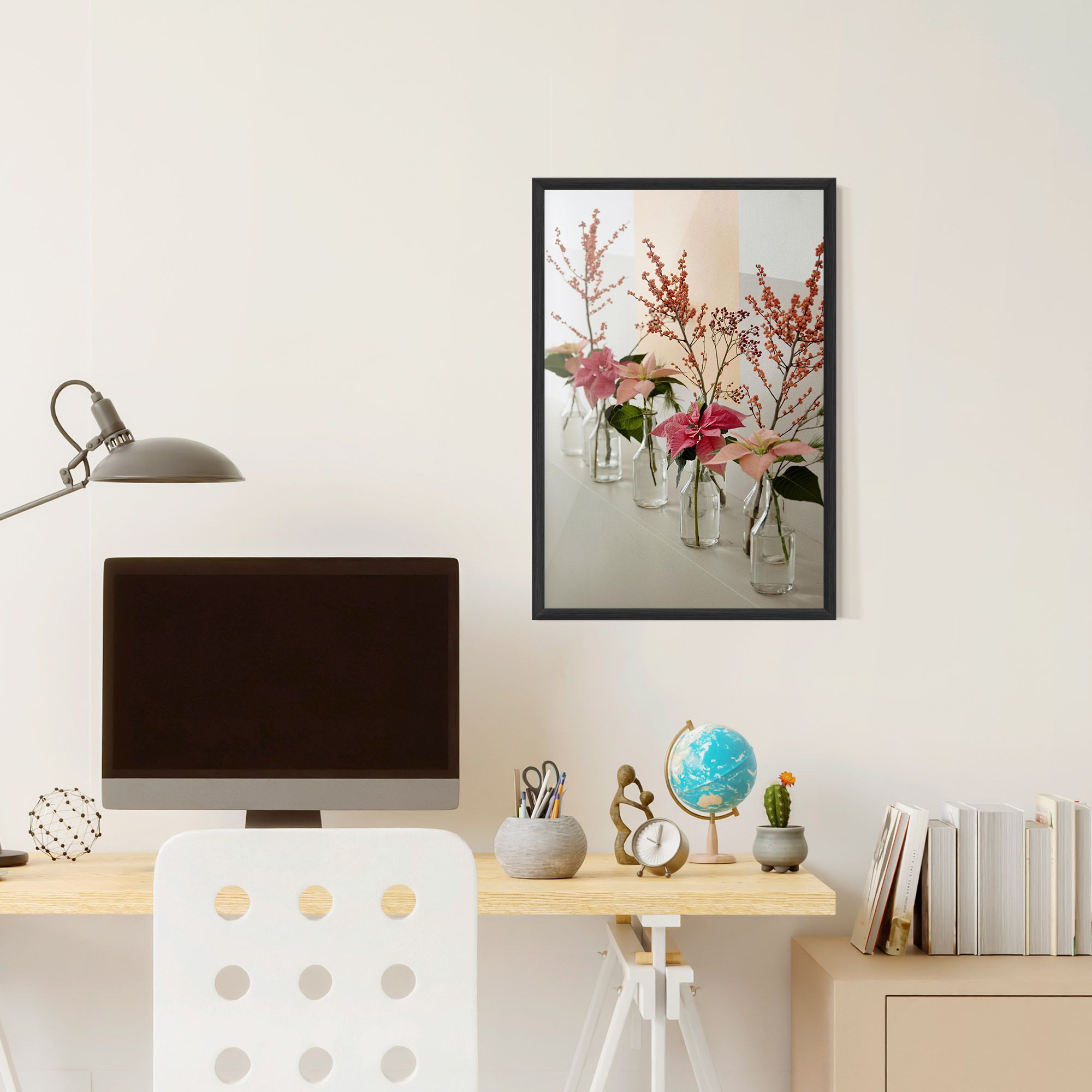 Pink Red Flower Vase mockup 6