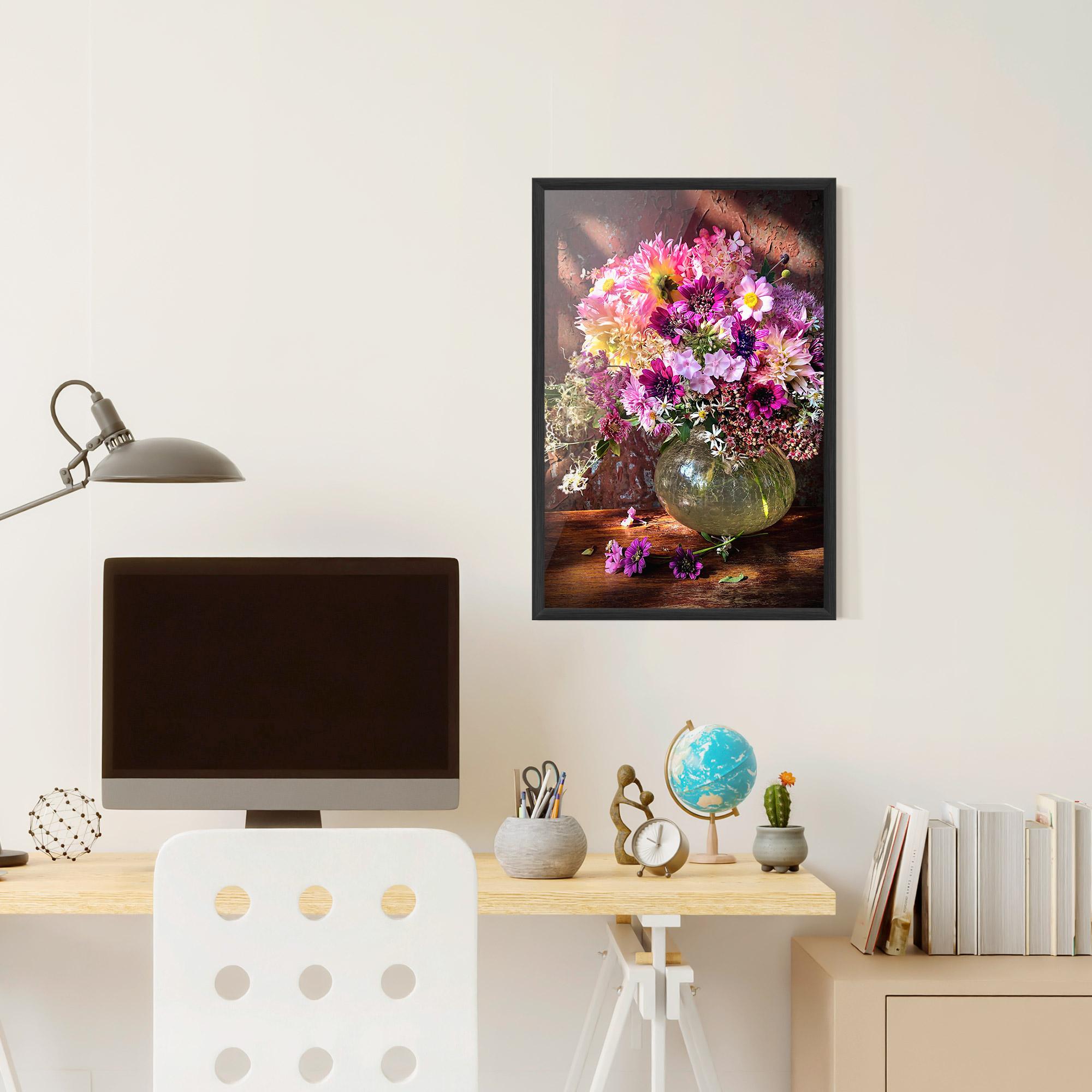 Poster Înrămat Purple Flowers Vasw mockup 6