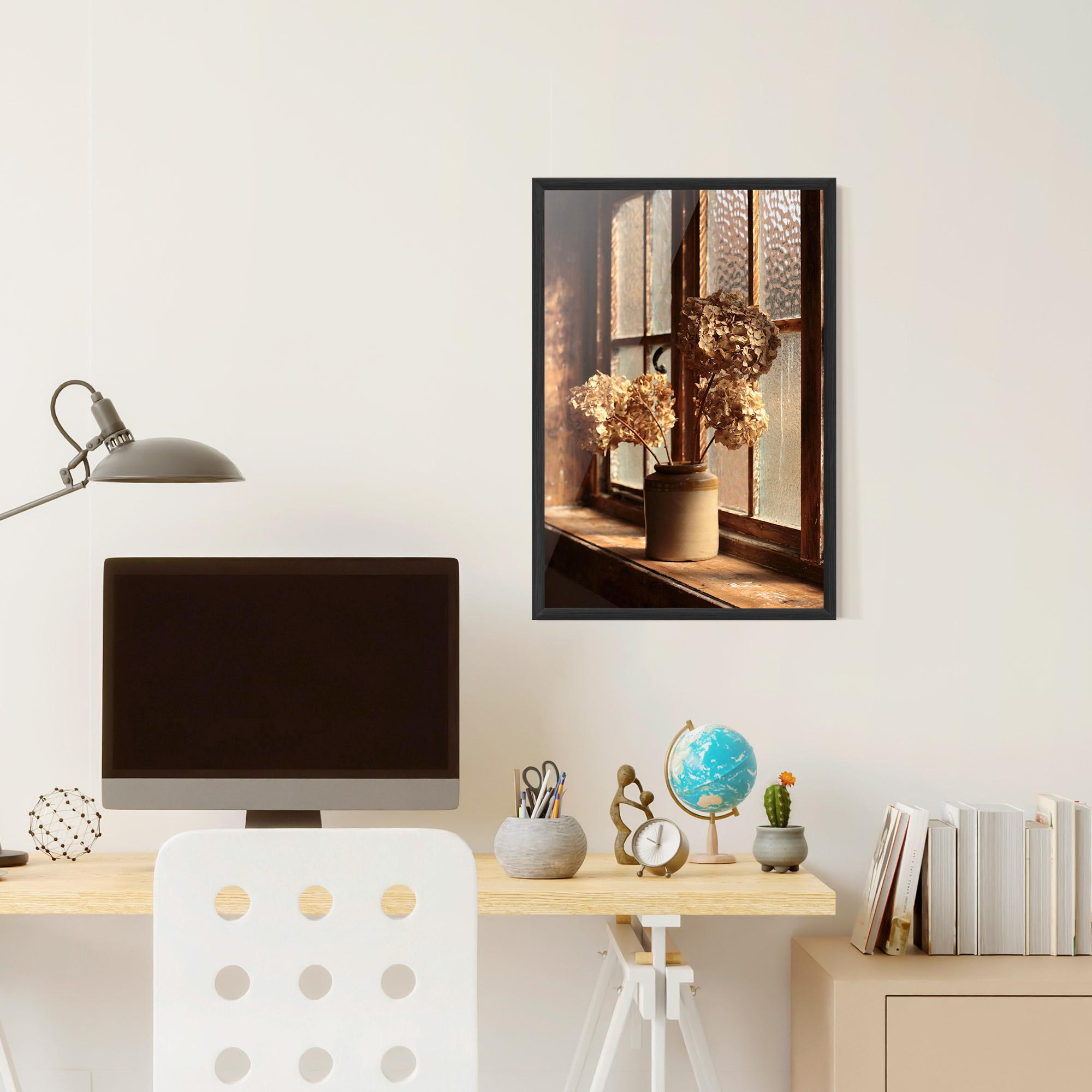 Poster Înrămat Vintage Vase Flowers mockup 6