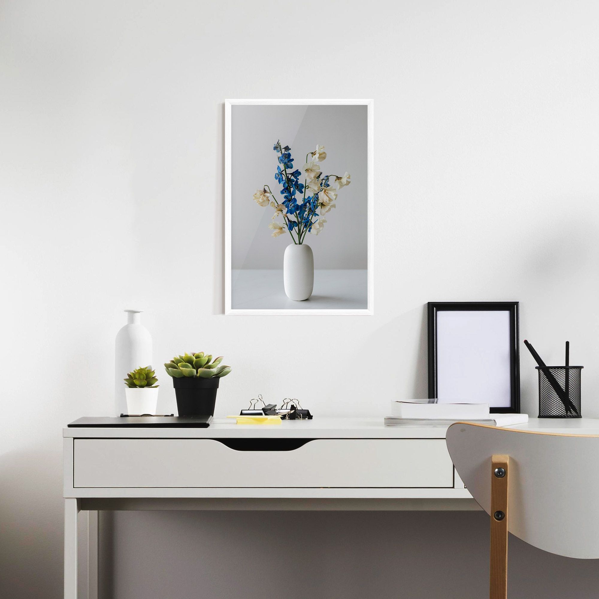 Blue White Vase mockup 7