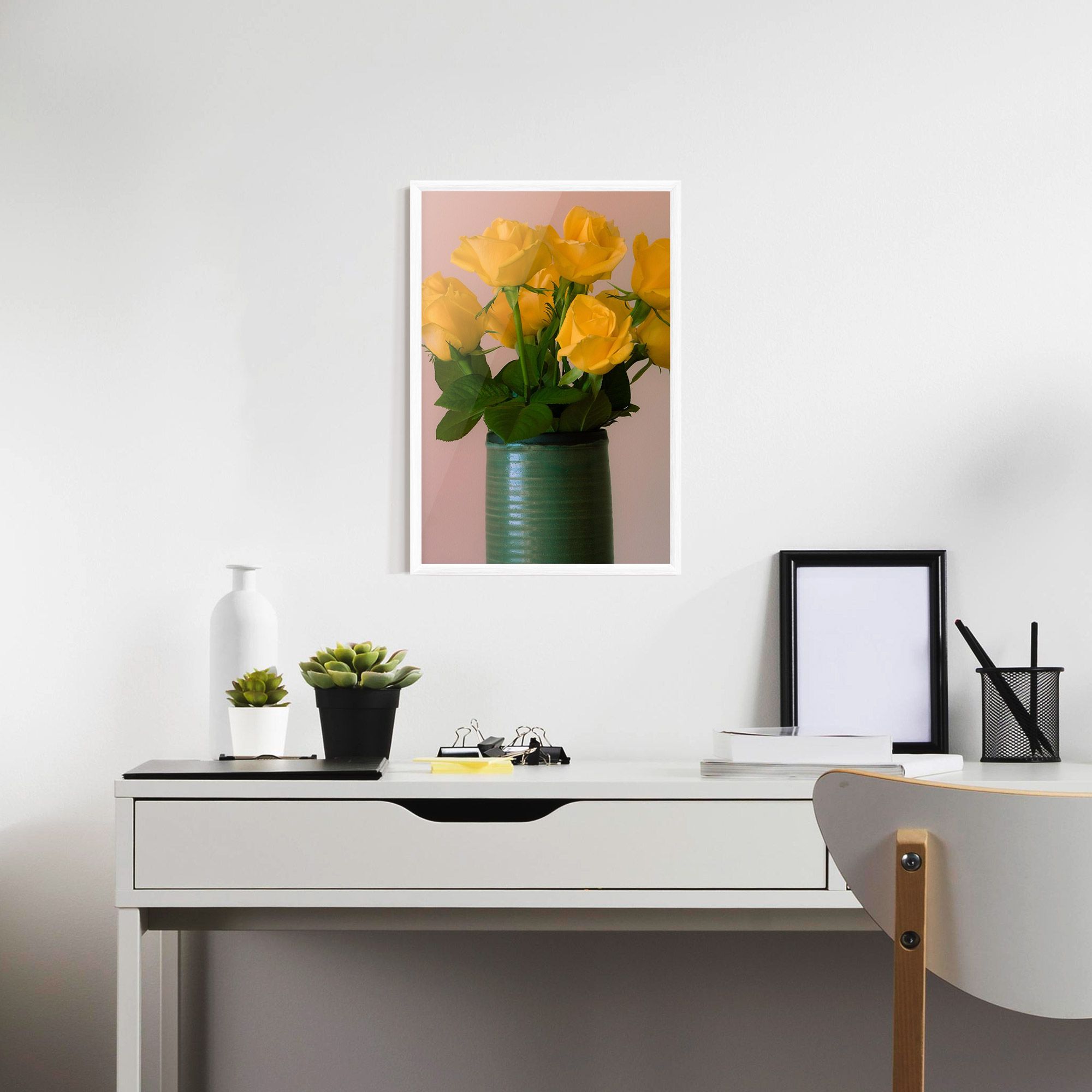 Yellow Roses Vase mockup 7