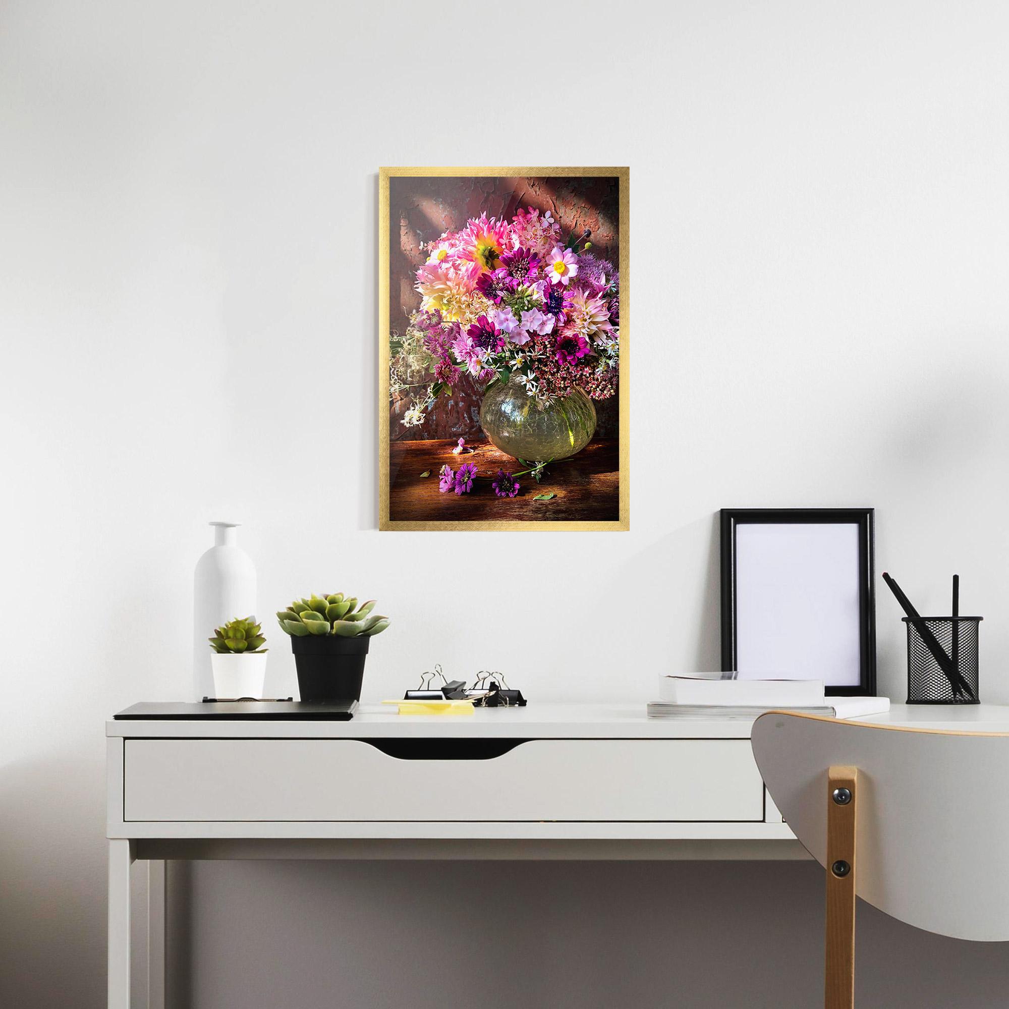 Poster Înrămat Purple Flowers Vasw mockup 7