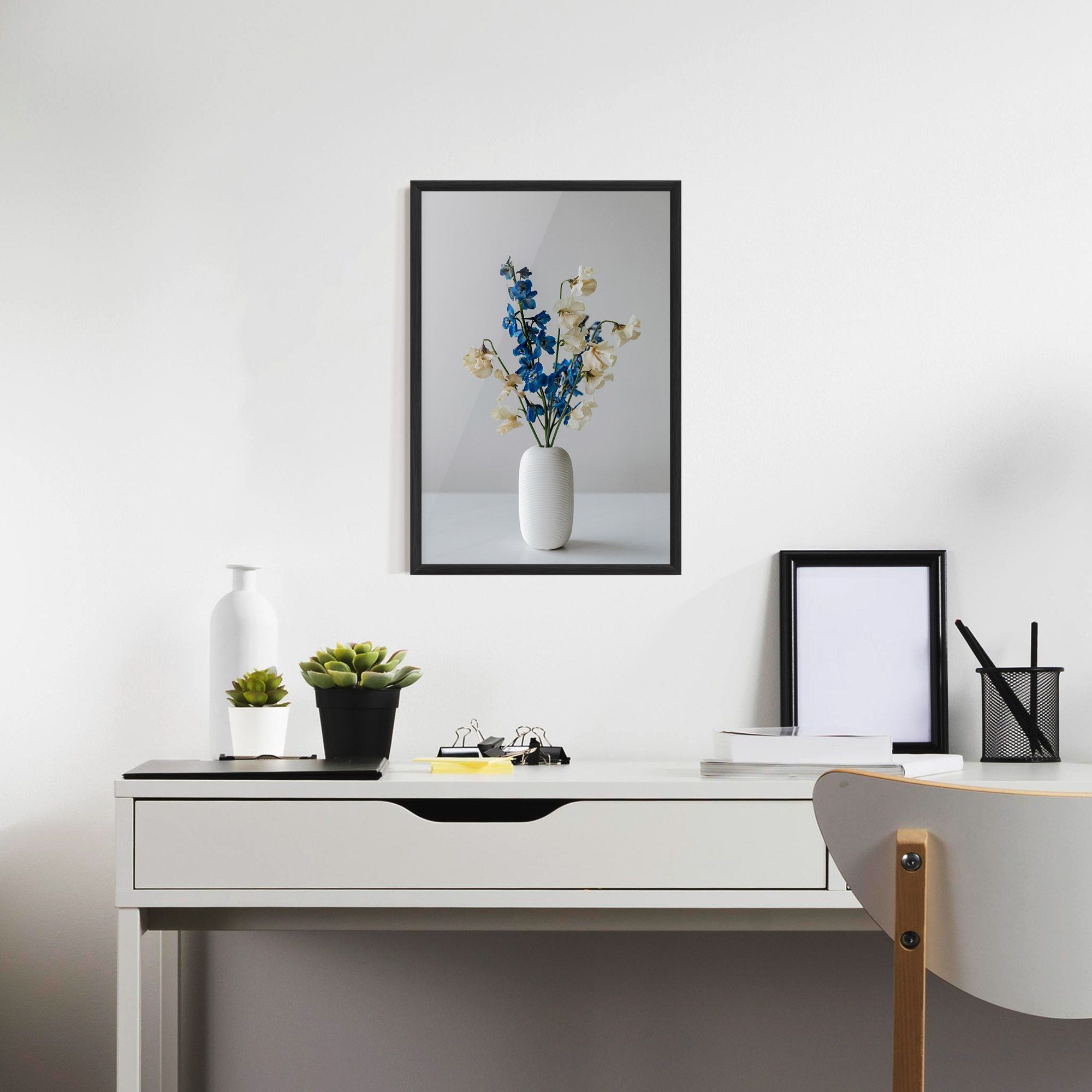Blue White Vase mockup 7