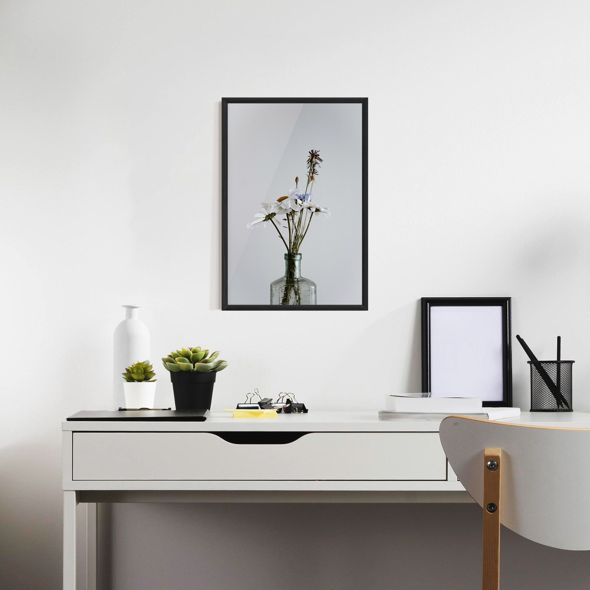 White Flower Vase mockup 7