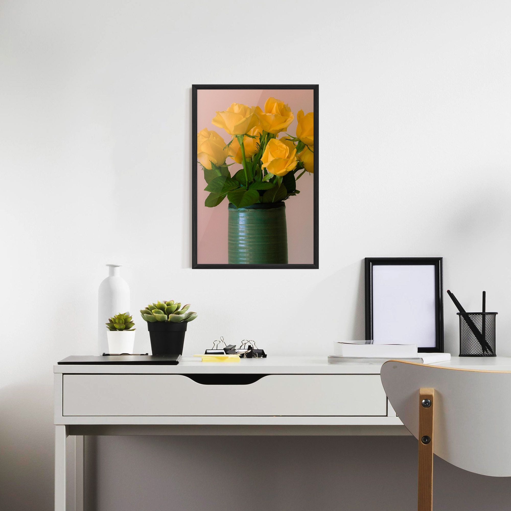 Yellow Roses Vase mockup 7