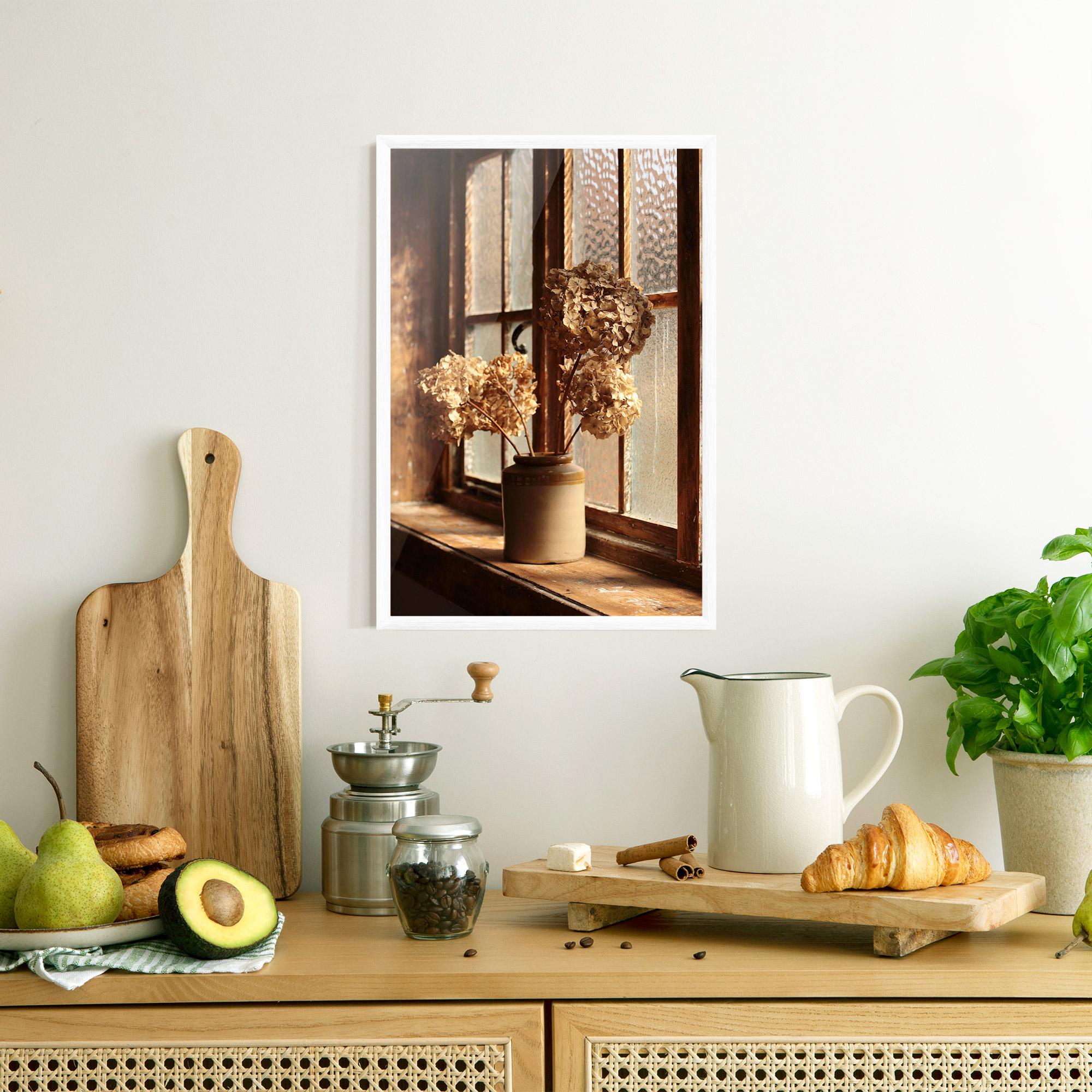 Poster Înrămat Vintage Vase Flowers mockup 8