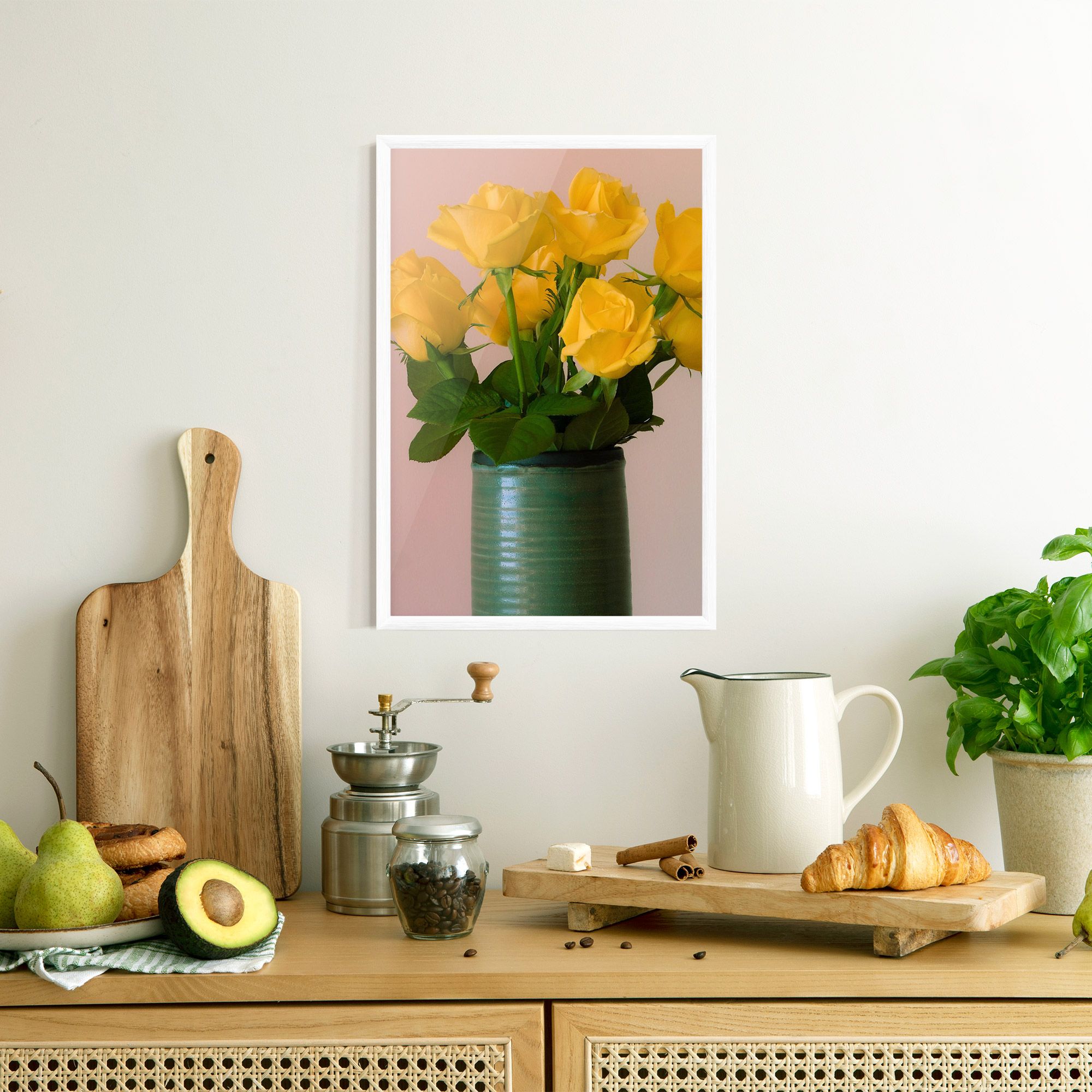 Yellow Roses Vase mockup 8