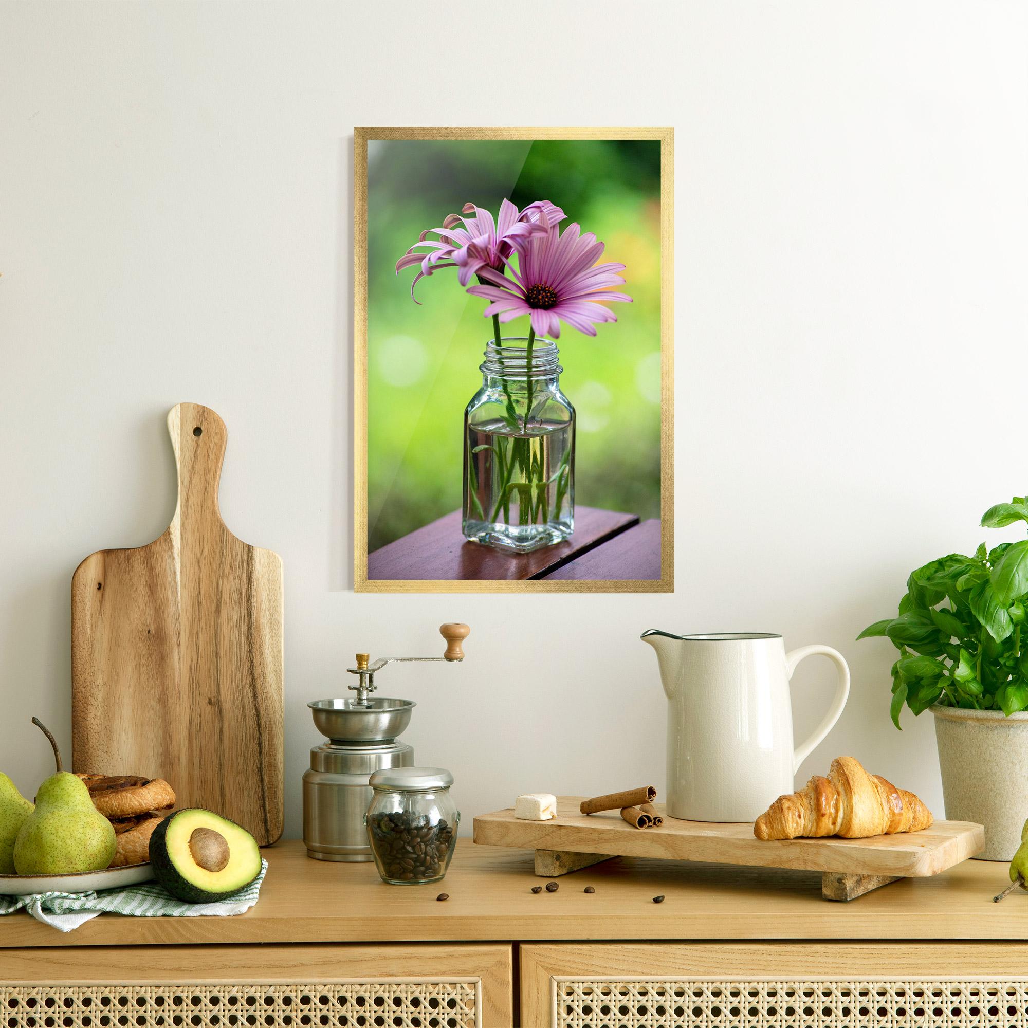 Poster Înrămat Pink Flower Vase mockup 8