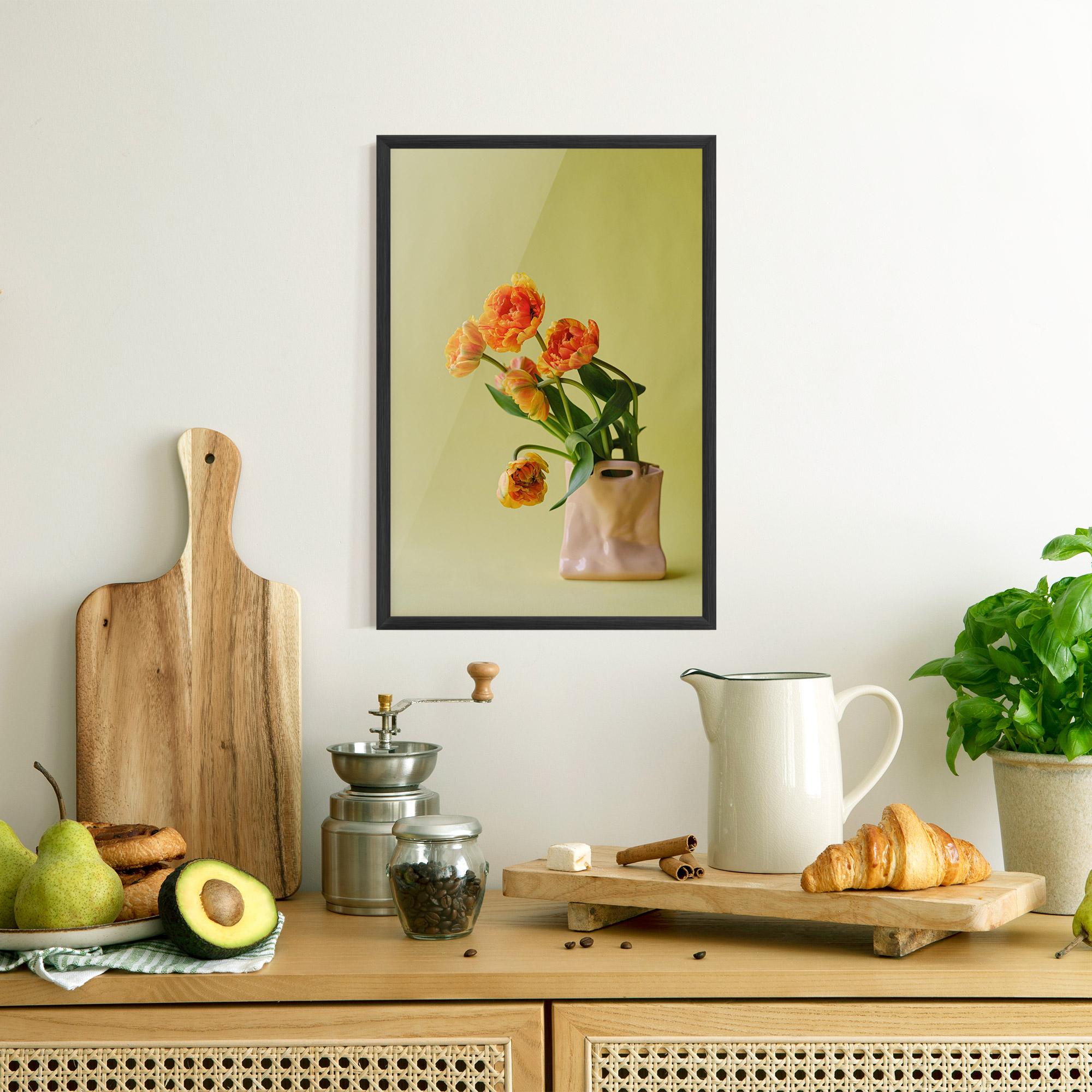 Poster Înrămat Cream Cool Vase mockup 8