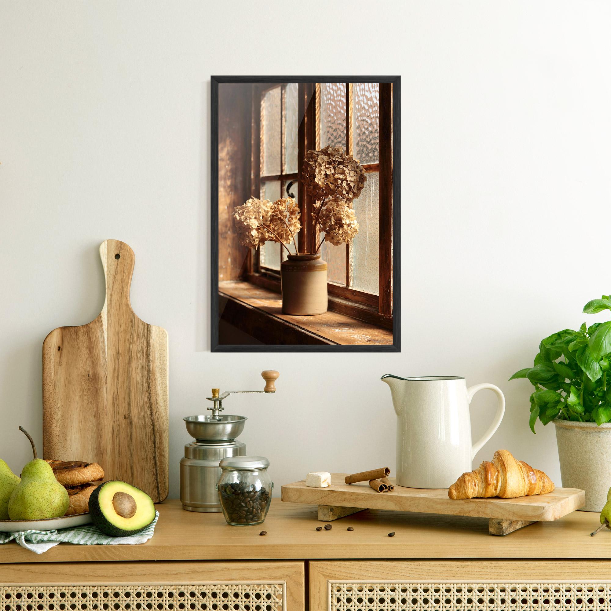 Poster Înrămat Vintage Vase Flowers mockup 8