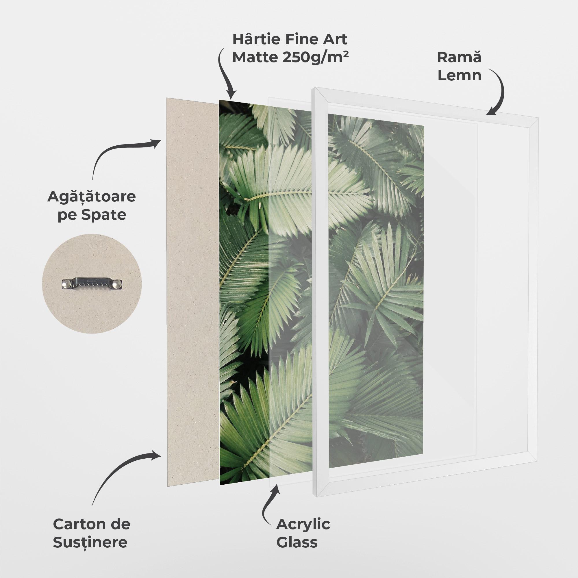 Poster Înrămat Green Leaves mockup 1