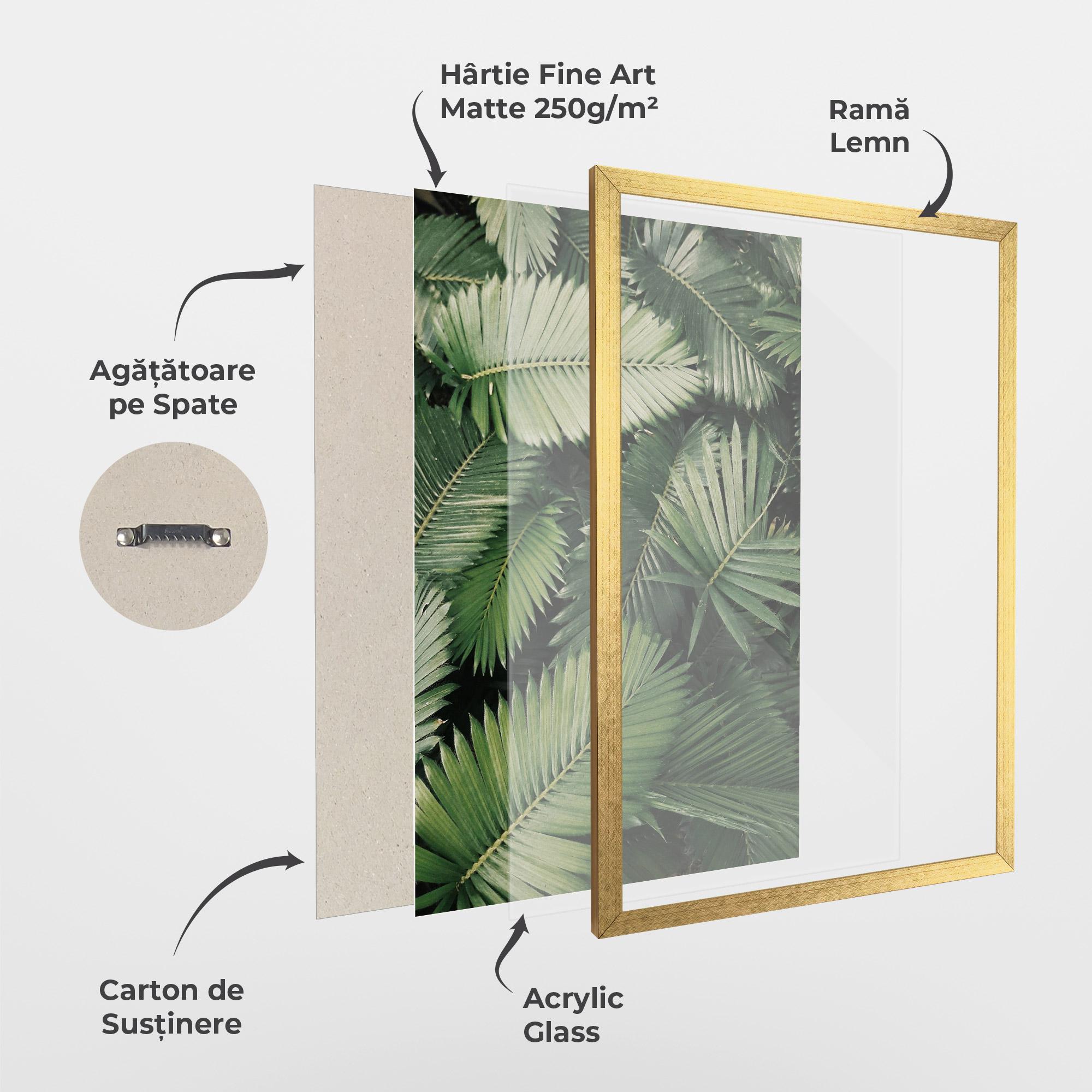 Poster Înrămat Green Leaves mockup 1