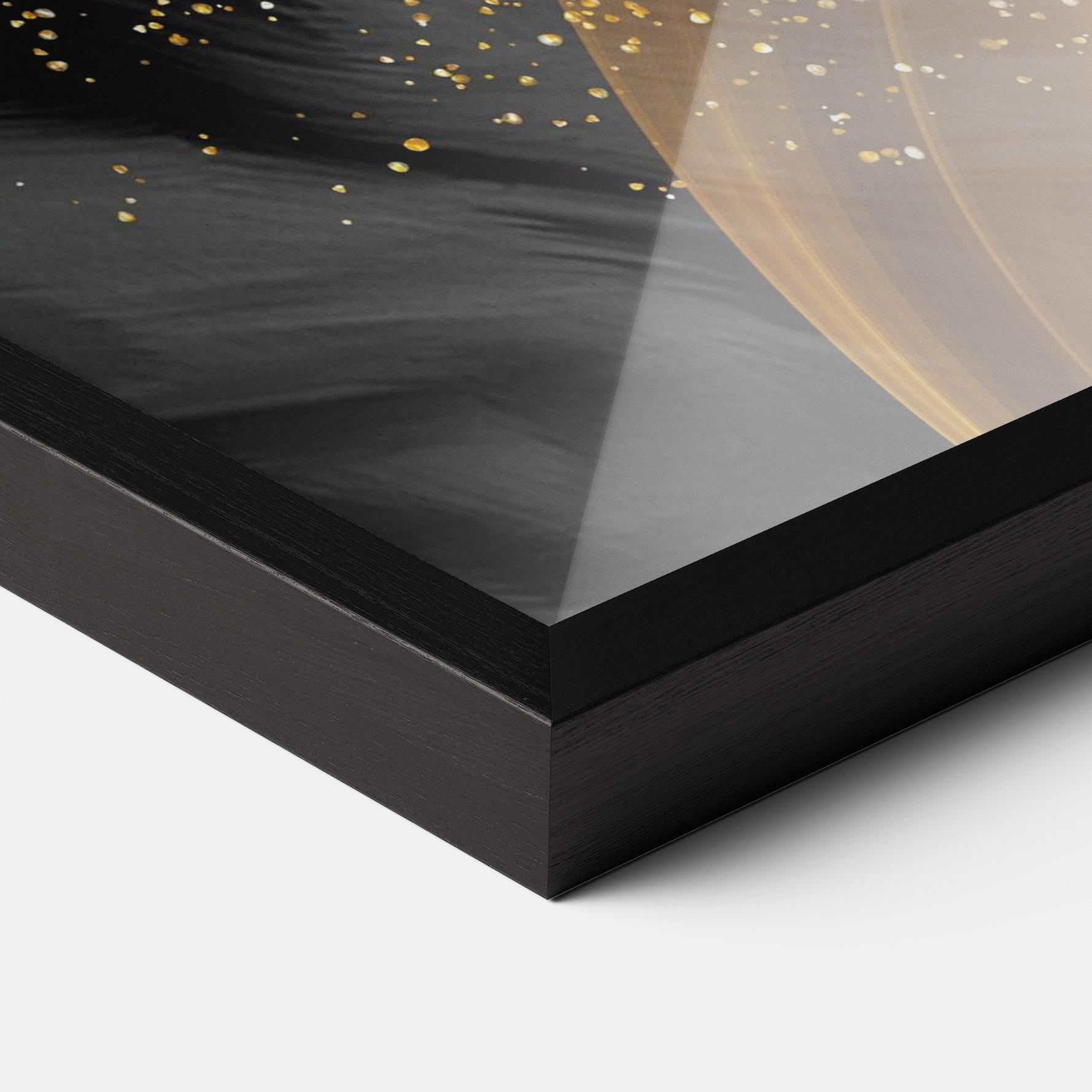 Poster Înrămat Golden Leaves Red mockup 3