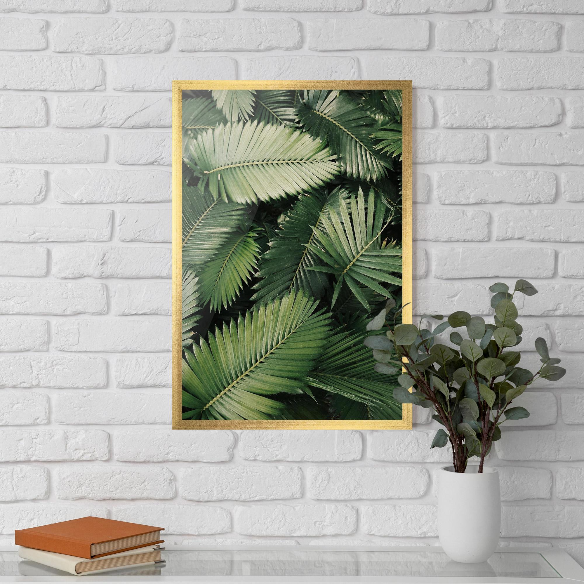 Poster Înrămat Green Leaves mockup 5