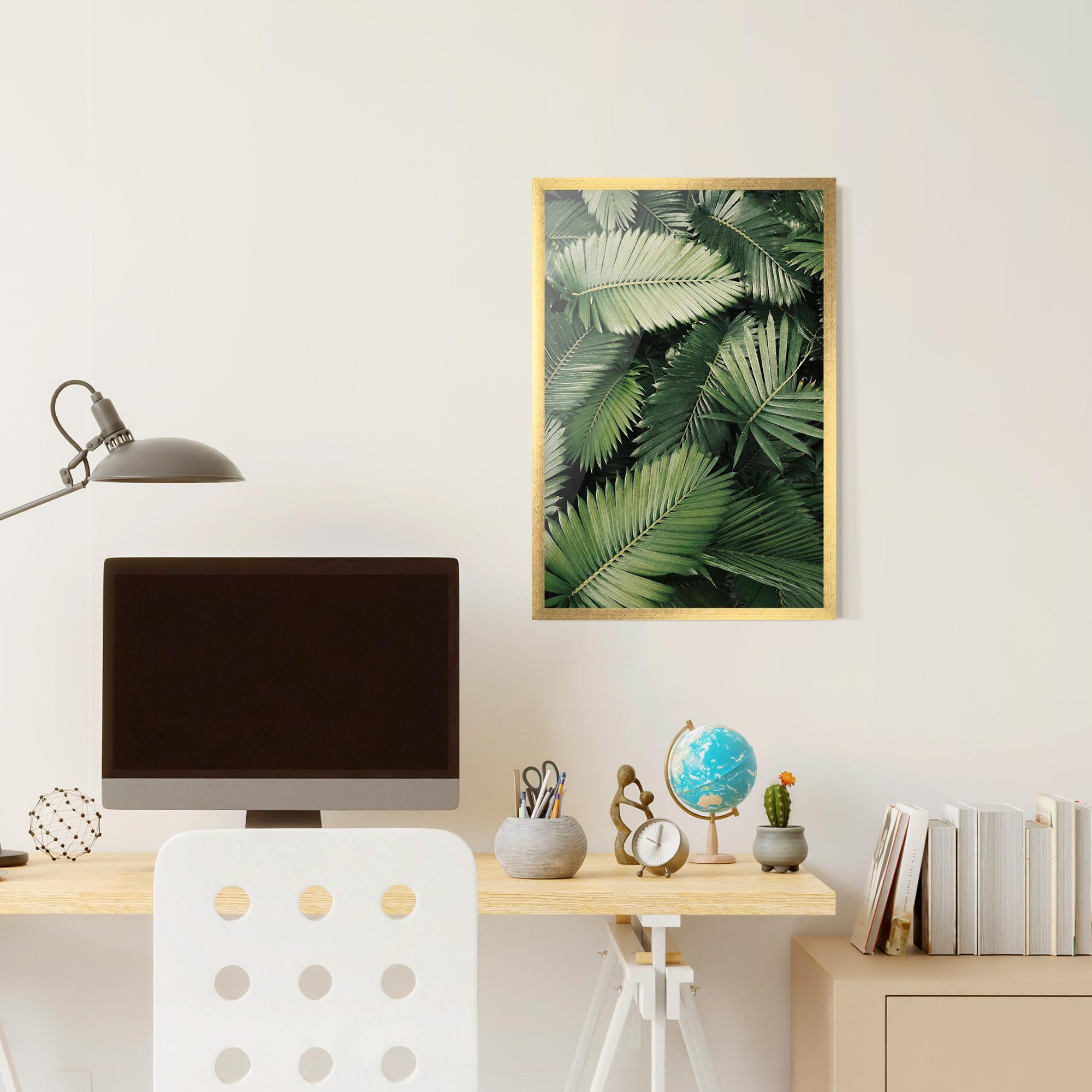 Poster Înrămat Green Leaves mockup 6