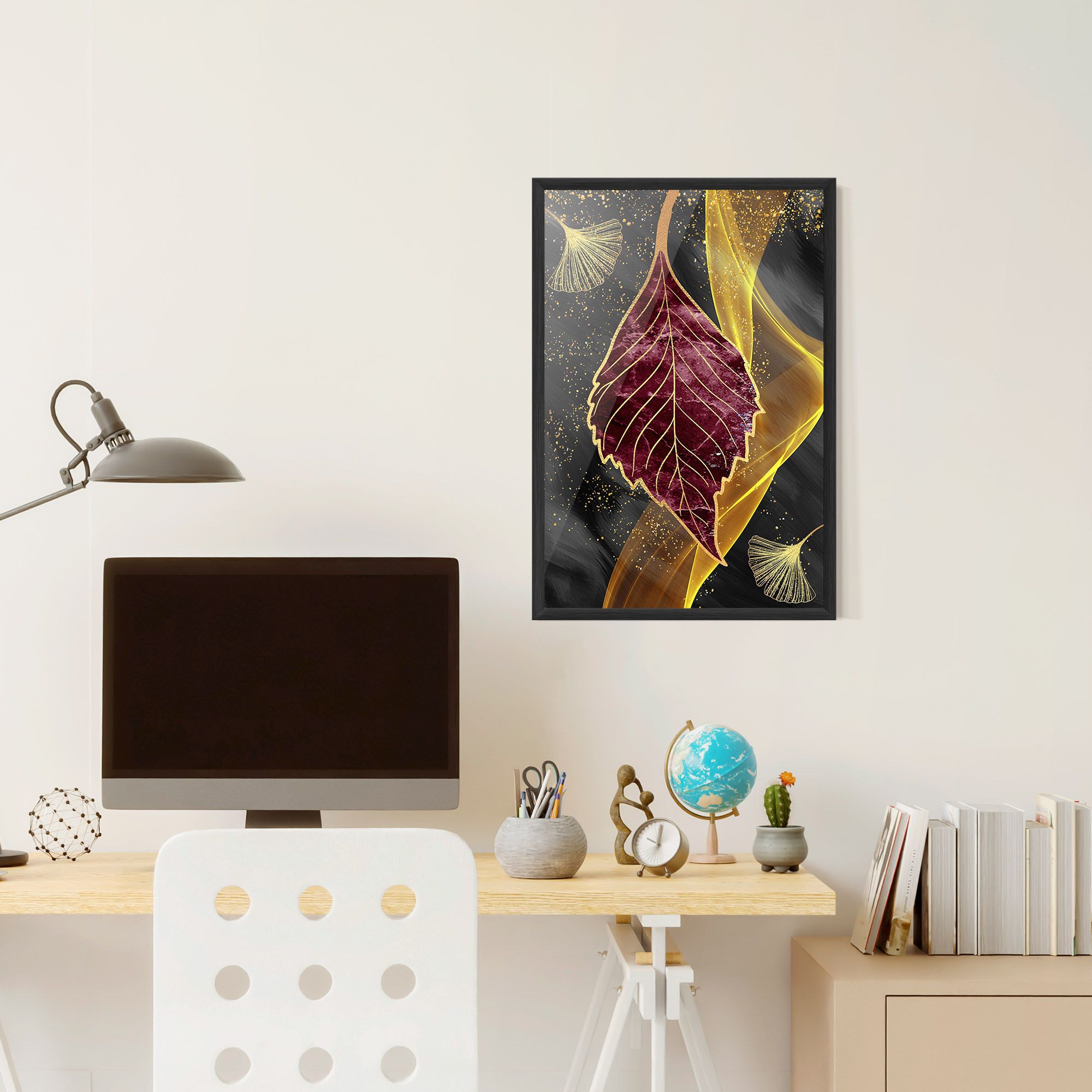 Golden Leaves Red mockup 6