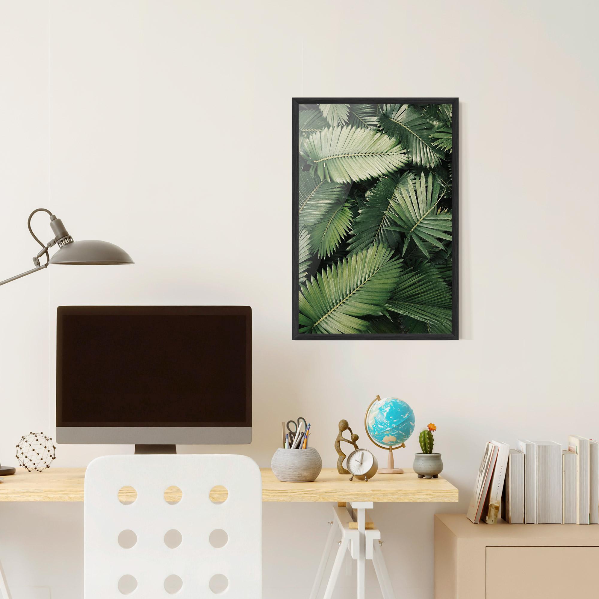 Poster Înrămat Green Leaves mockup 6