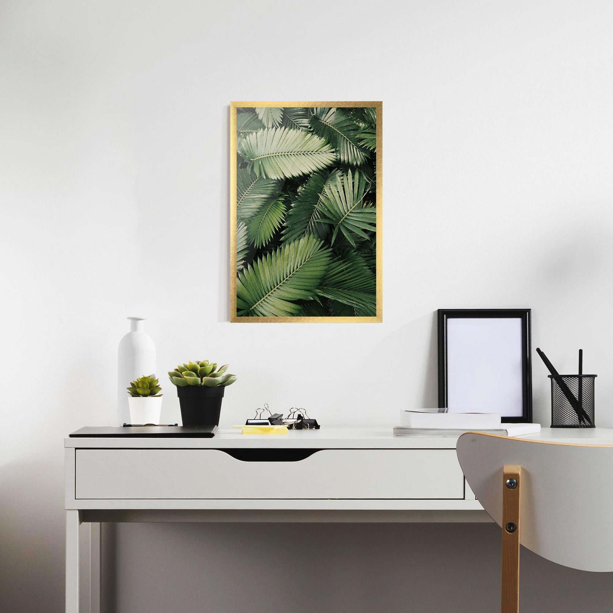 Poster Înrămat Green Leaves mockup 7